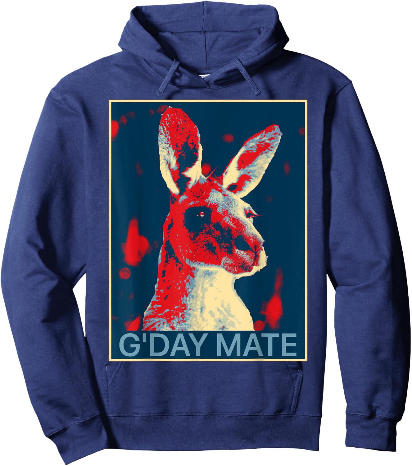 Australia G'Day Mate Shirt Funny Kangaroo Australian Symbol Hoodie - Hoodie | Navy