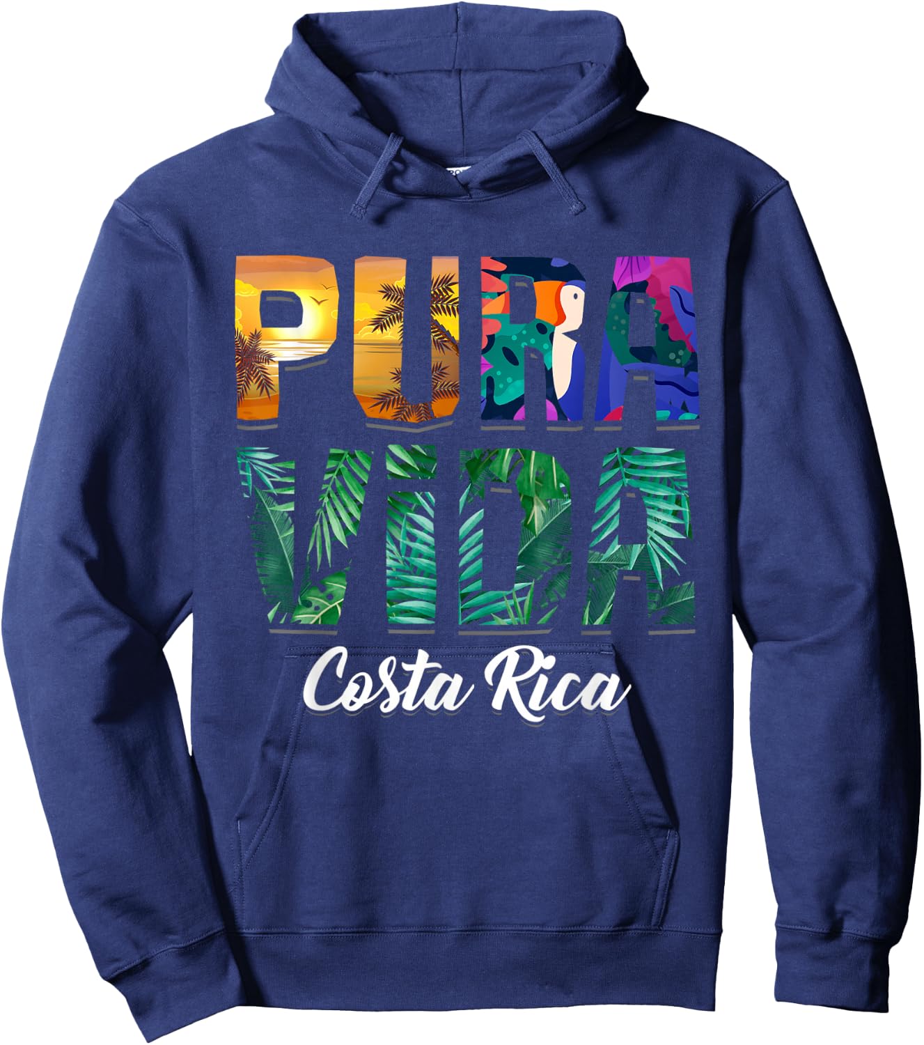 Pura Vida Costa Rica Souvenir - Cool Central America Travel Hoodie - Hoodie | Navy