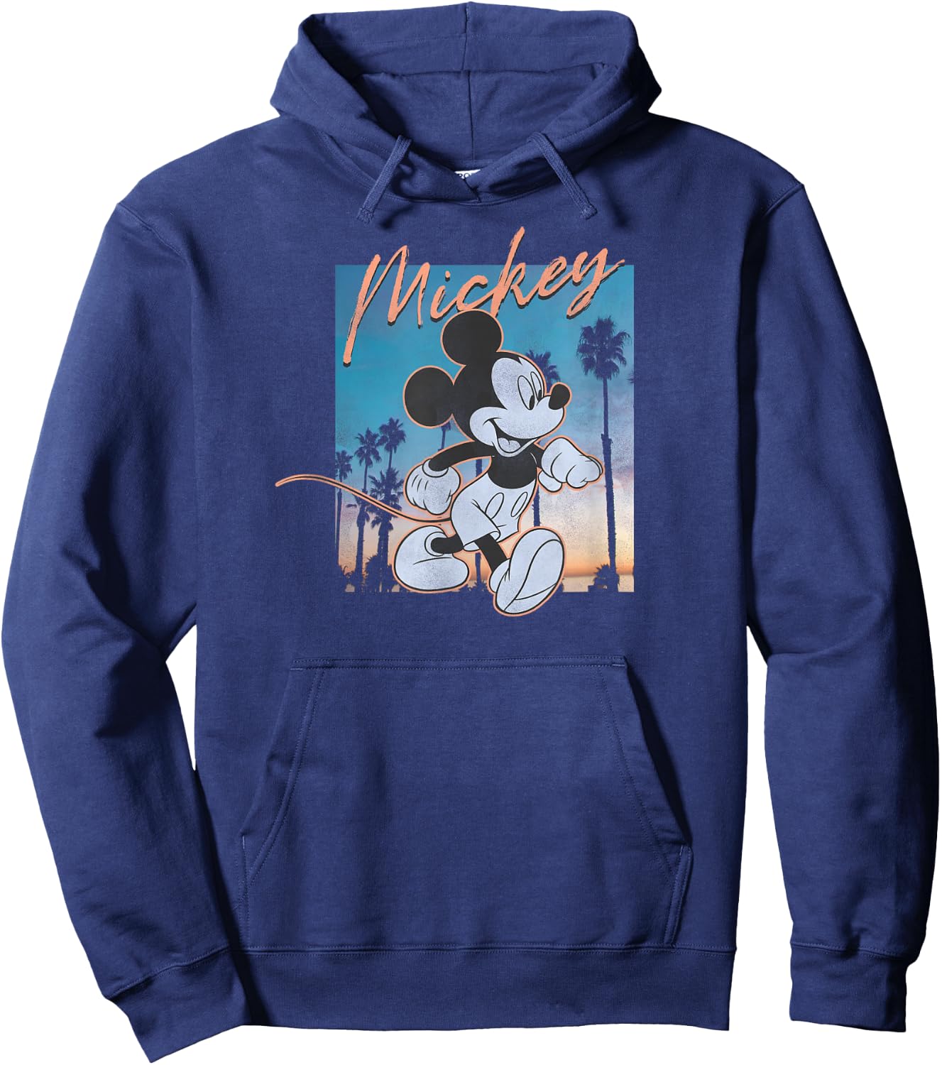 Disney Mickey and Friends Walking On The Sunset Retro Poster Hoodie - Hoodie | Navy