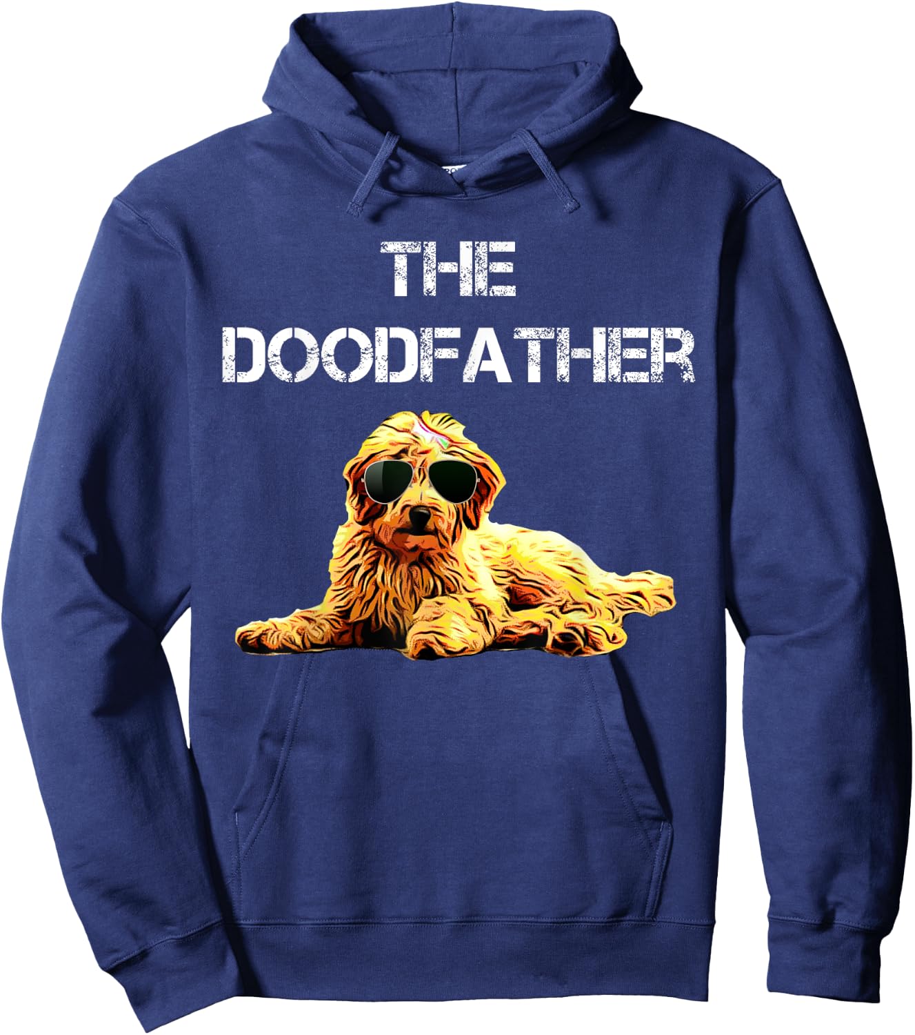 The Dood Father Men Golden Doodle Dog Lover Gift Hoodie - Hoodie | Navy