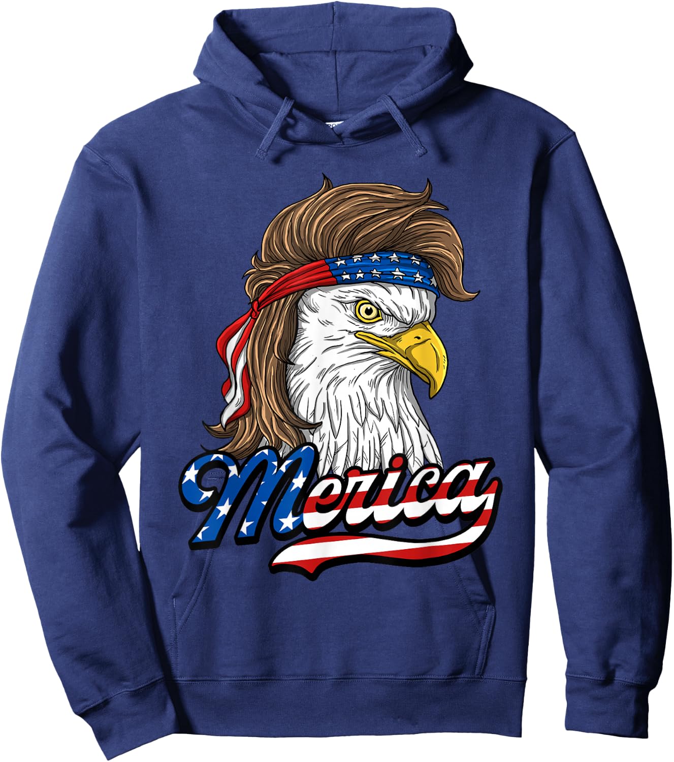 Merica - Patriotic USA Eagle of Freedom - 4th of July Small Hoodie - Hoodie | Navy