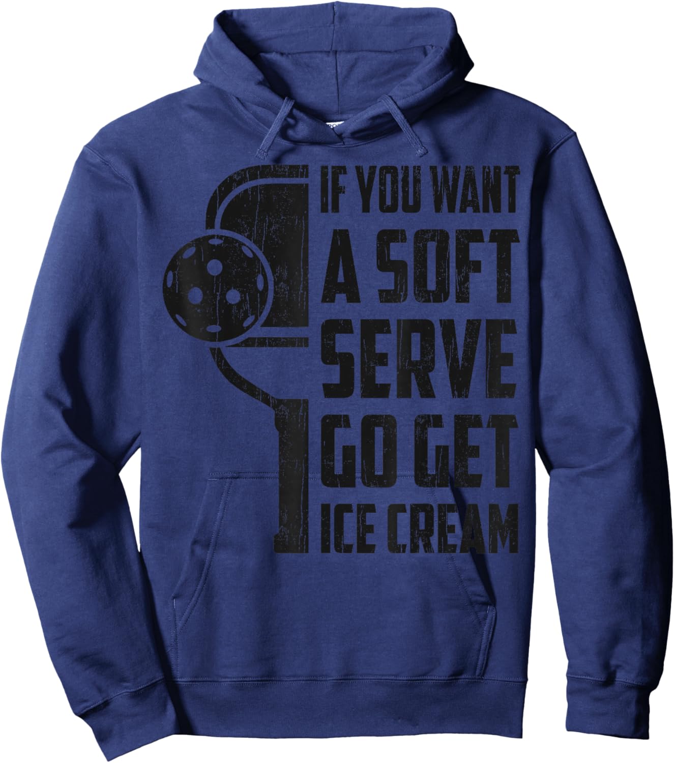 Funny Pickleball-Shirt Player Paddleball Lover Graphic Hoodie - Hoodie | Navy