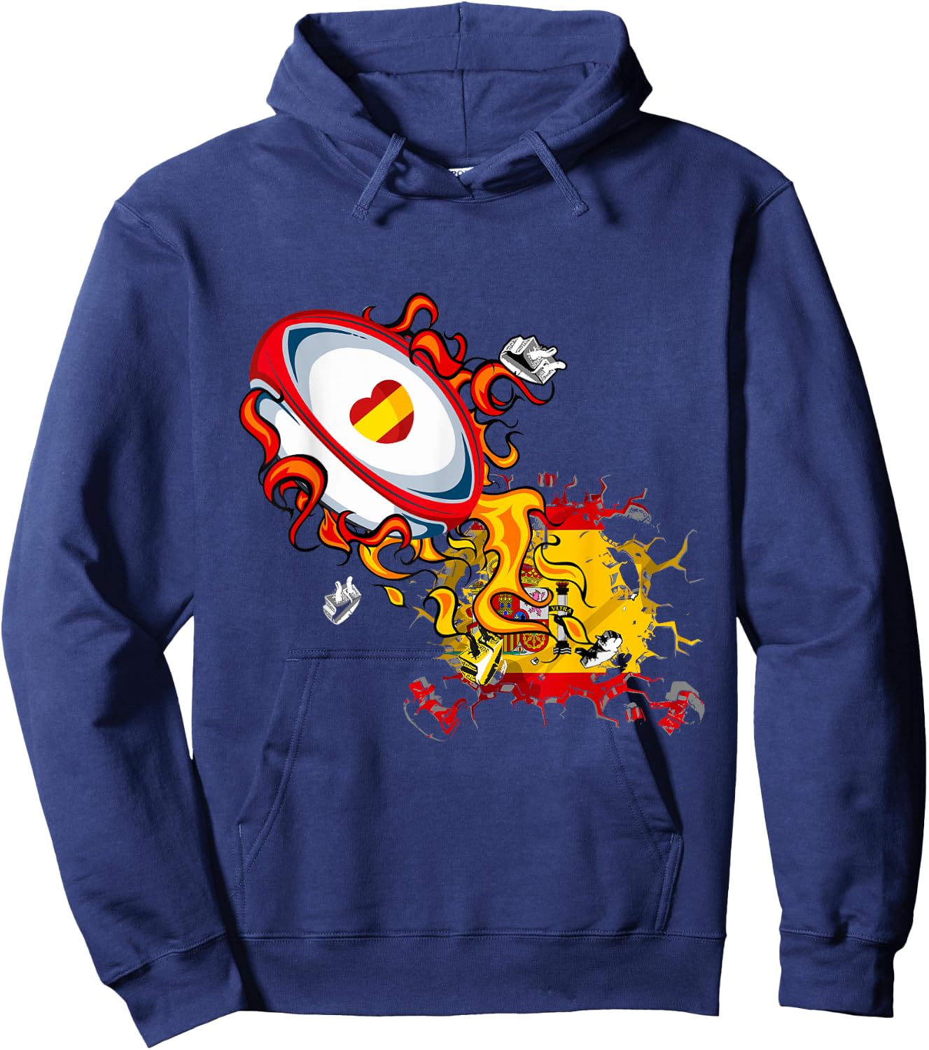 Spain Rugby Hoodie - Hoodie | Navy