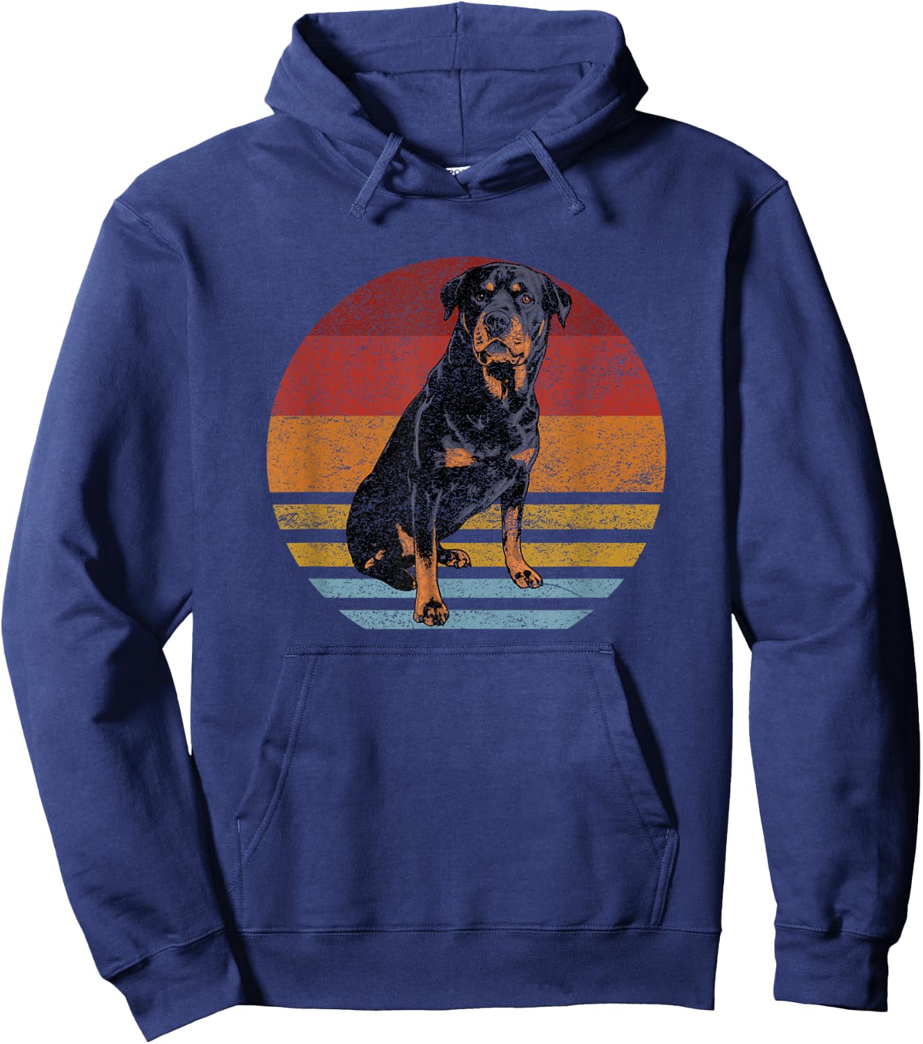Rottweiler Dog-s Retro Style - Rottie Cool Cute Pet Doglover Hoodie - Hoodie | Navy