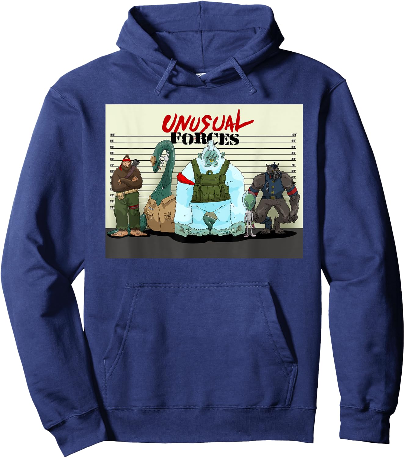 Funny Bigfoot Alien Lochness Monster Werewolf Cryptozoology Hoodie - Hoodie | Navy