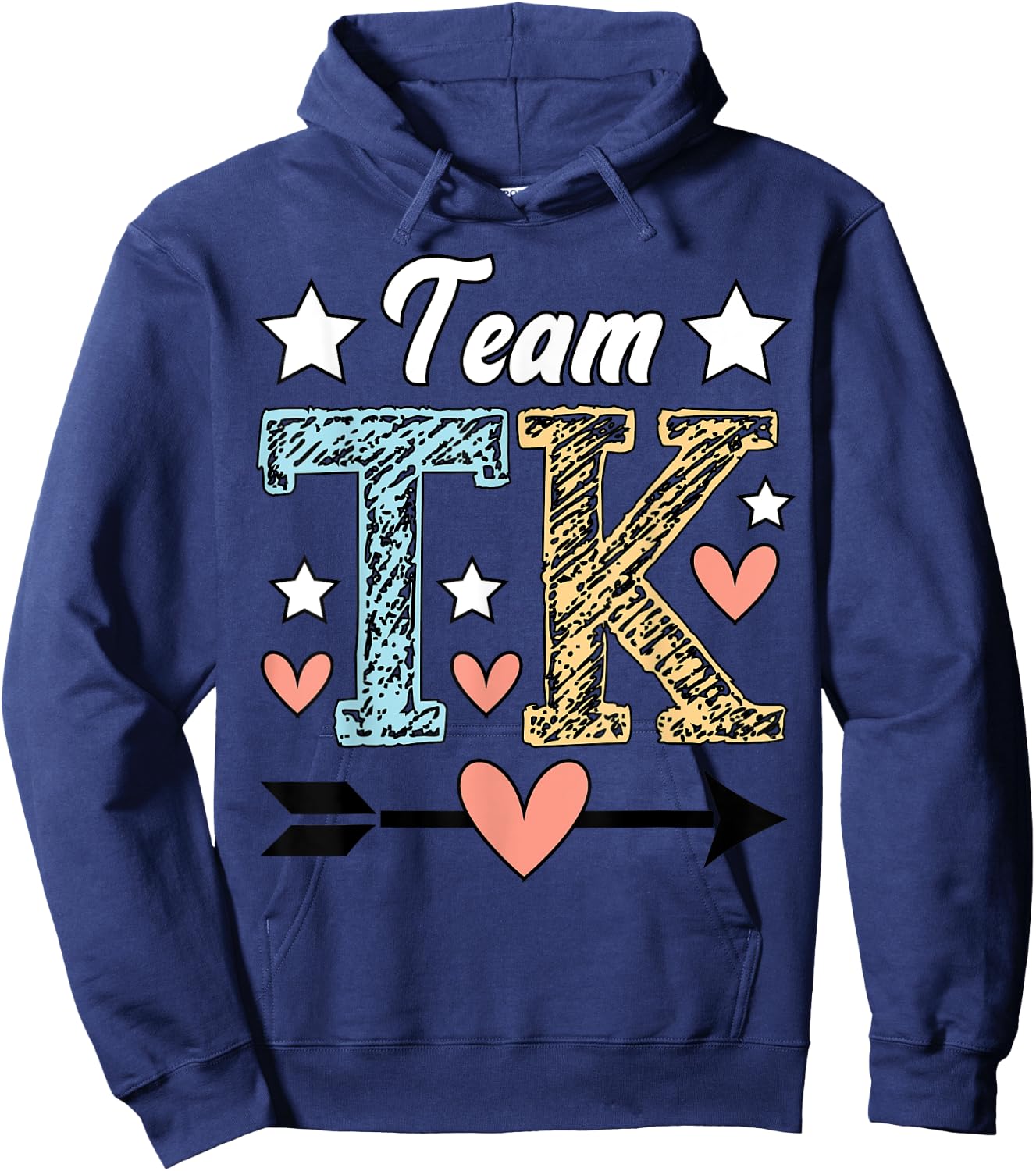 Team TK Transitional Kindergarten Teacher TK Student Men Women Girls Kids Hoodie - Hoodie | Navy
