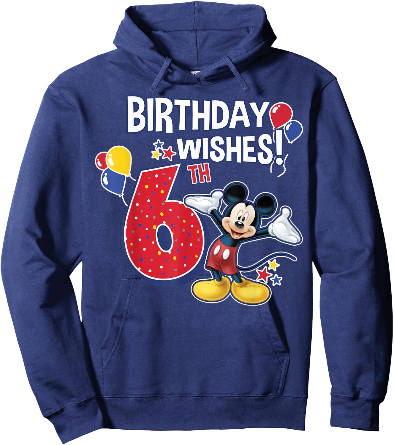 Disney Mickey and Friends Mickey Mouse 6th Birthday Wishes Hoodie - Hoodie | Navy