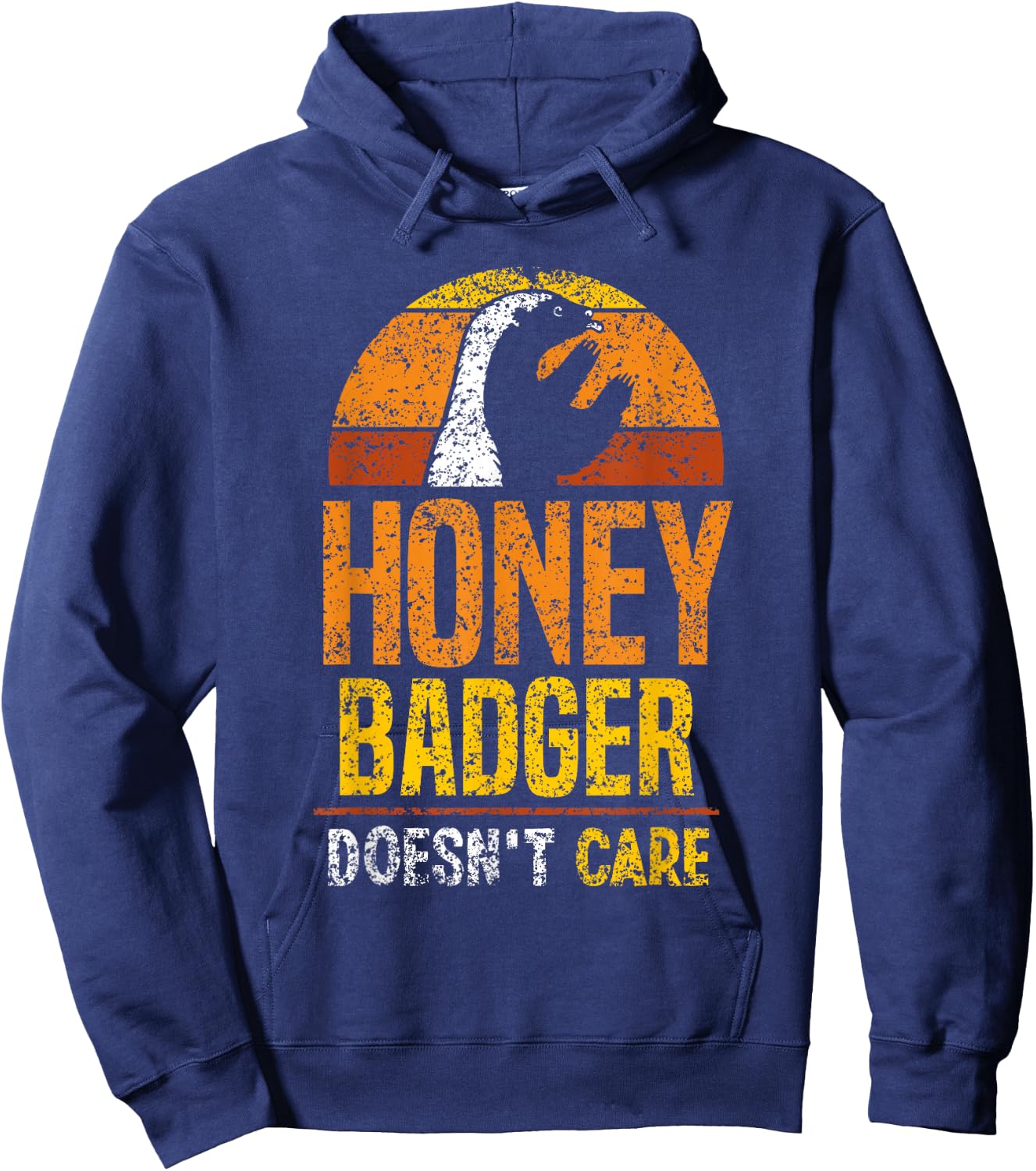 Honey Badger Doesn't Care Cute Lover Animal Honey Badger Hoodie - Hoodie | Navy