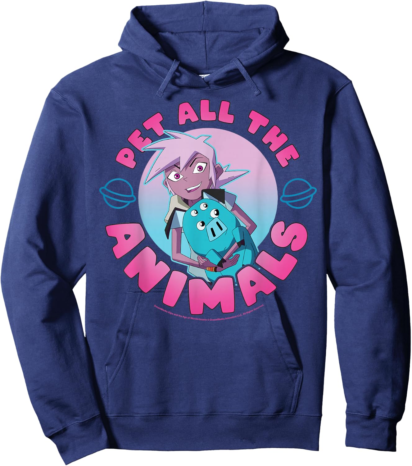 Kipo And The Age Of Wonderbeasts Pet All The Animals Hoodie - Hoodie | Navy