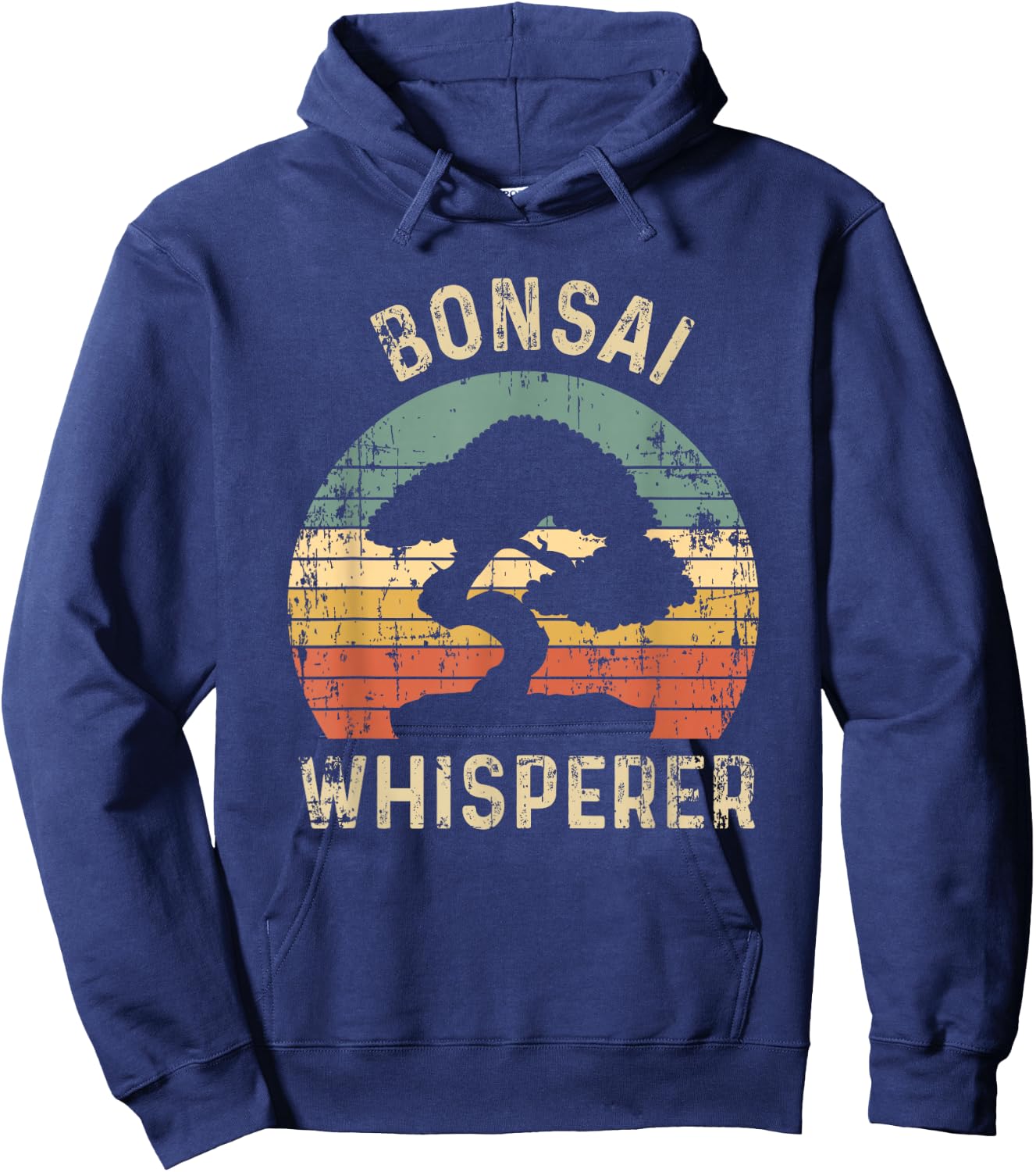 Bonsai Tree Whisperer Japanese Gardener Sunset Funny Gift Hoodie - Hoodie | Navy