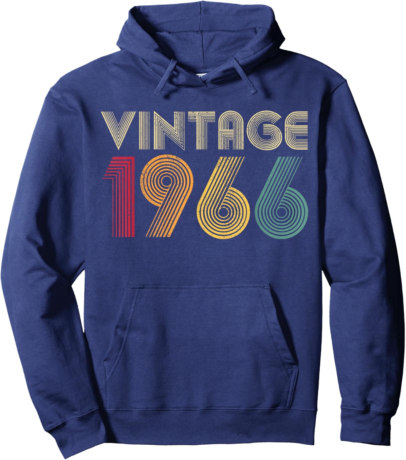 Vintage 1966 59th Birthday Gift Retro 59 Years Old Hoodie - Hoodie | Navy