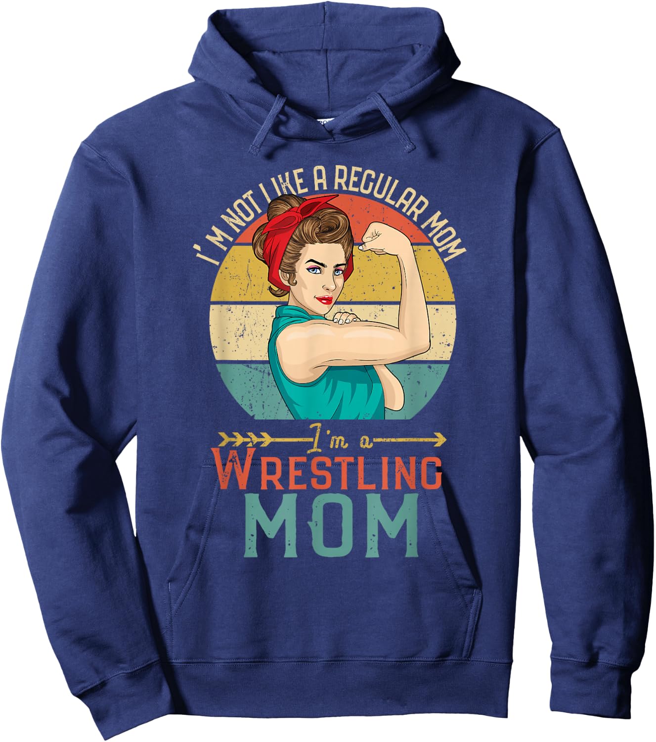 Family GND I'm Not Like A Regular Mom I'm A Cool Mom Wrestling Hoodie - Hoodie | Navy