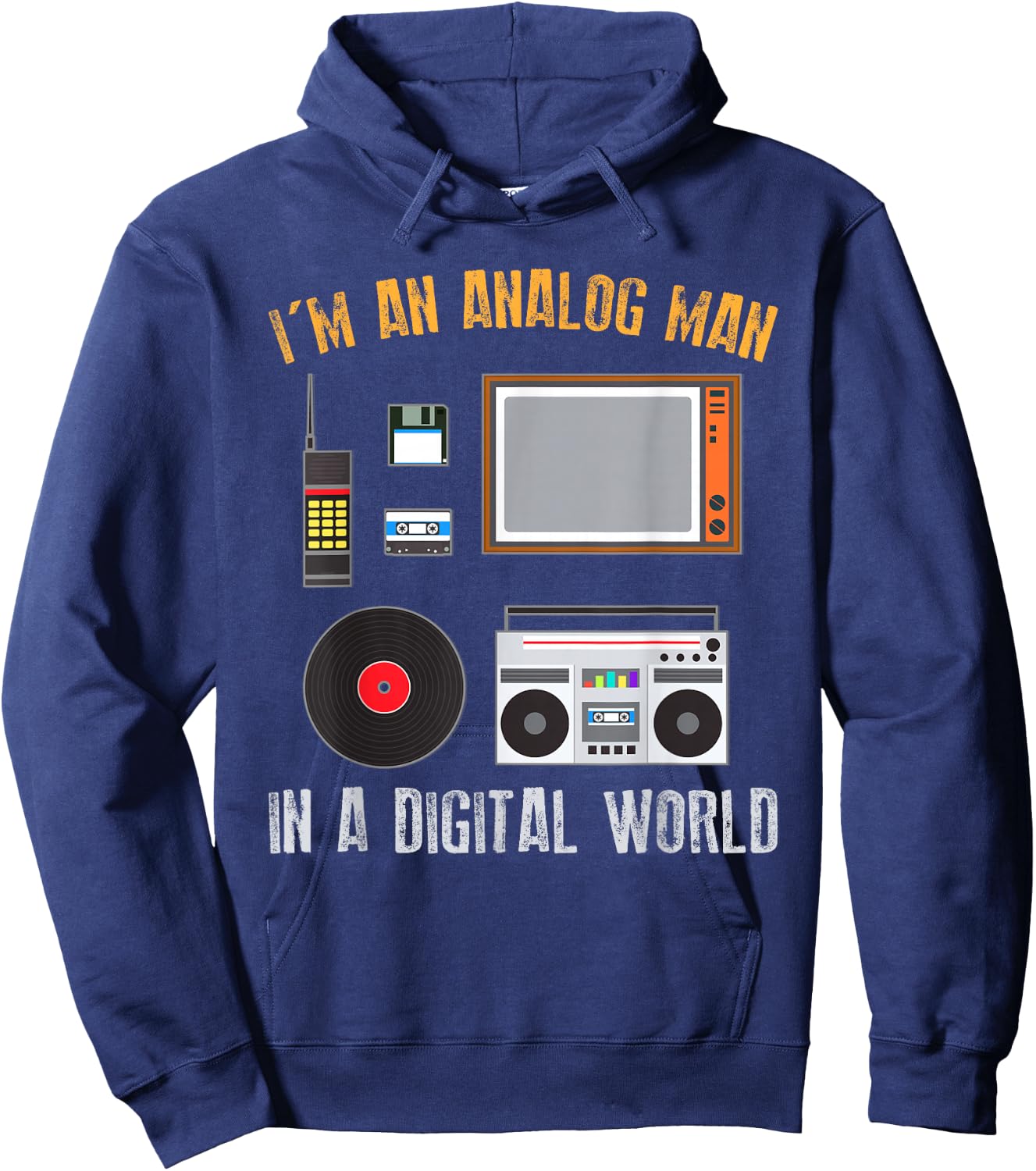 Audio Engineer Gift - I'm An Analog Man In A Digital World Hoodie - Hoodie | Navy