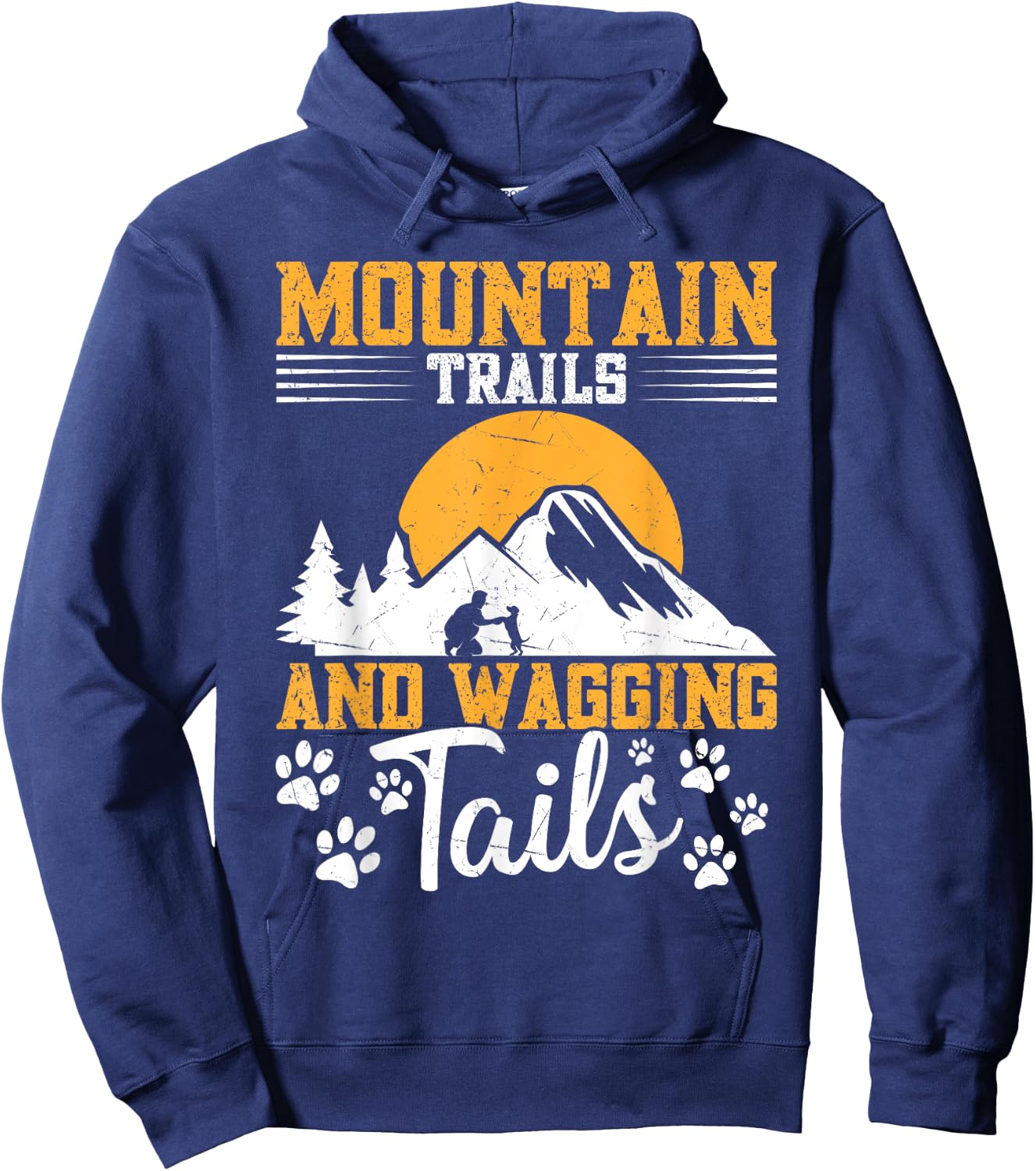 Hiking Accessories Dog Owner Mountain Climber Dog Hiker Hoodie - Hoodie | Navy