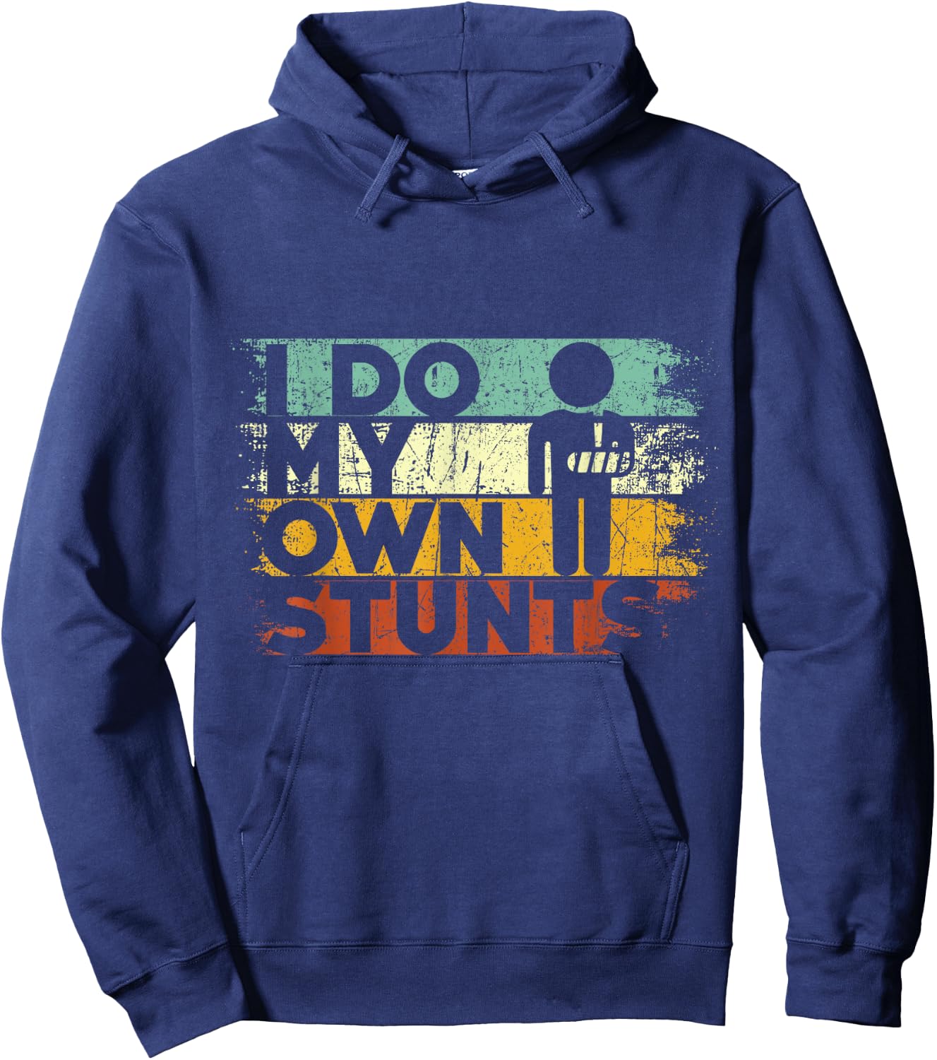 I Do My Own Stunts Funny Injury Hand Wrist Get Well Gifts Hoodie - Hoodie | Navy