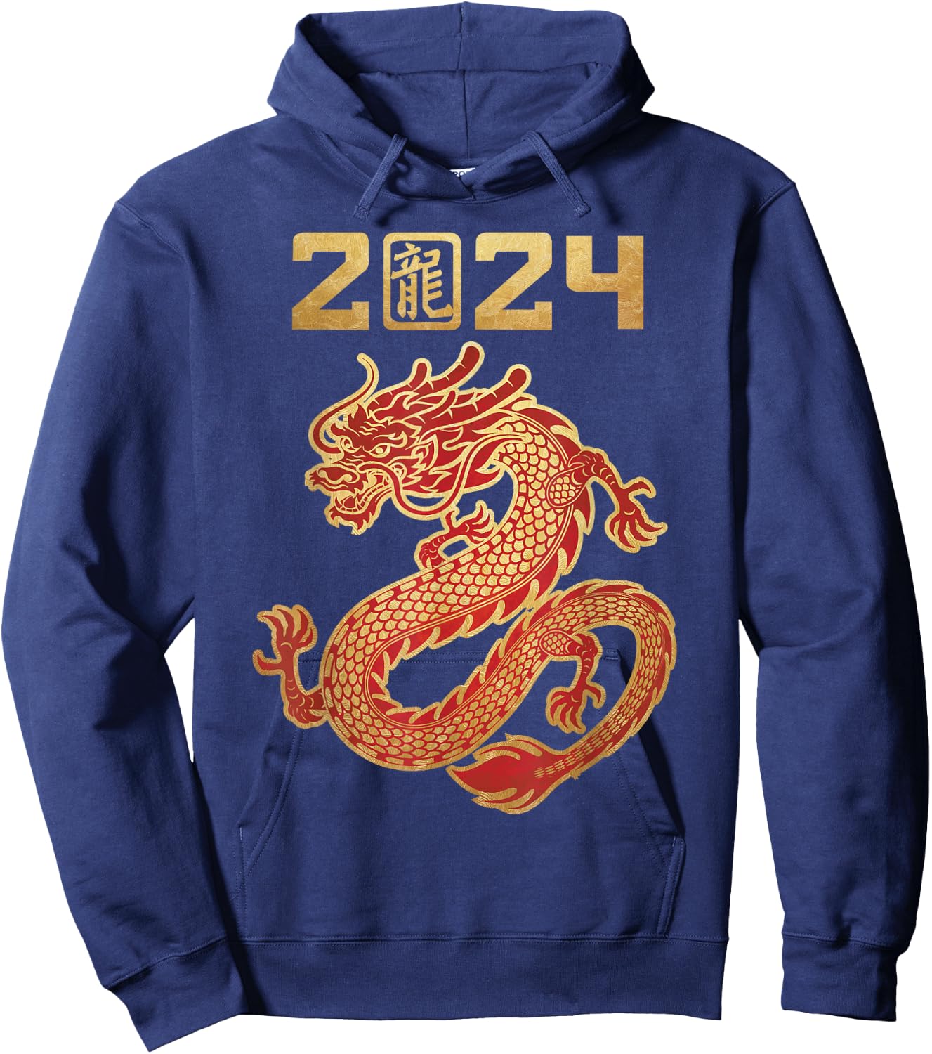 Year of the Dragon 2024 Chinese New Year Zodiac Lunar Hoodie - Hoodie | Navy