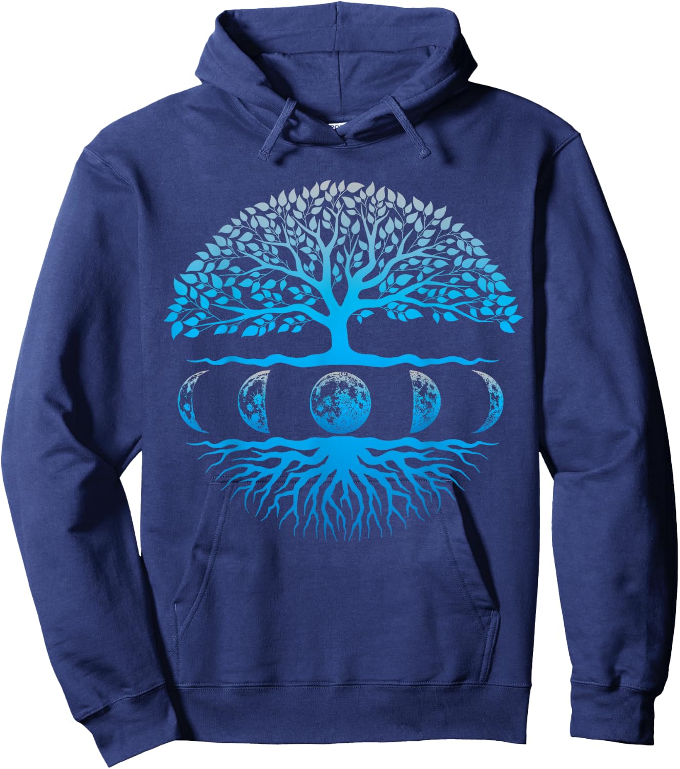 Moon Phase Shirt Tree Of Life Spiritual for Yoga Hoodie - Hoodie | Navy