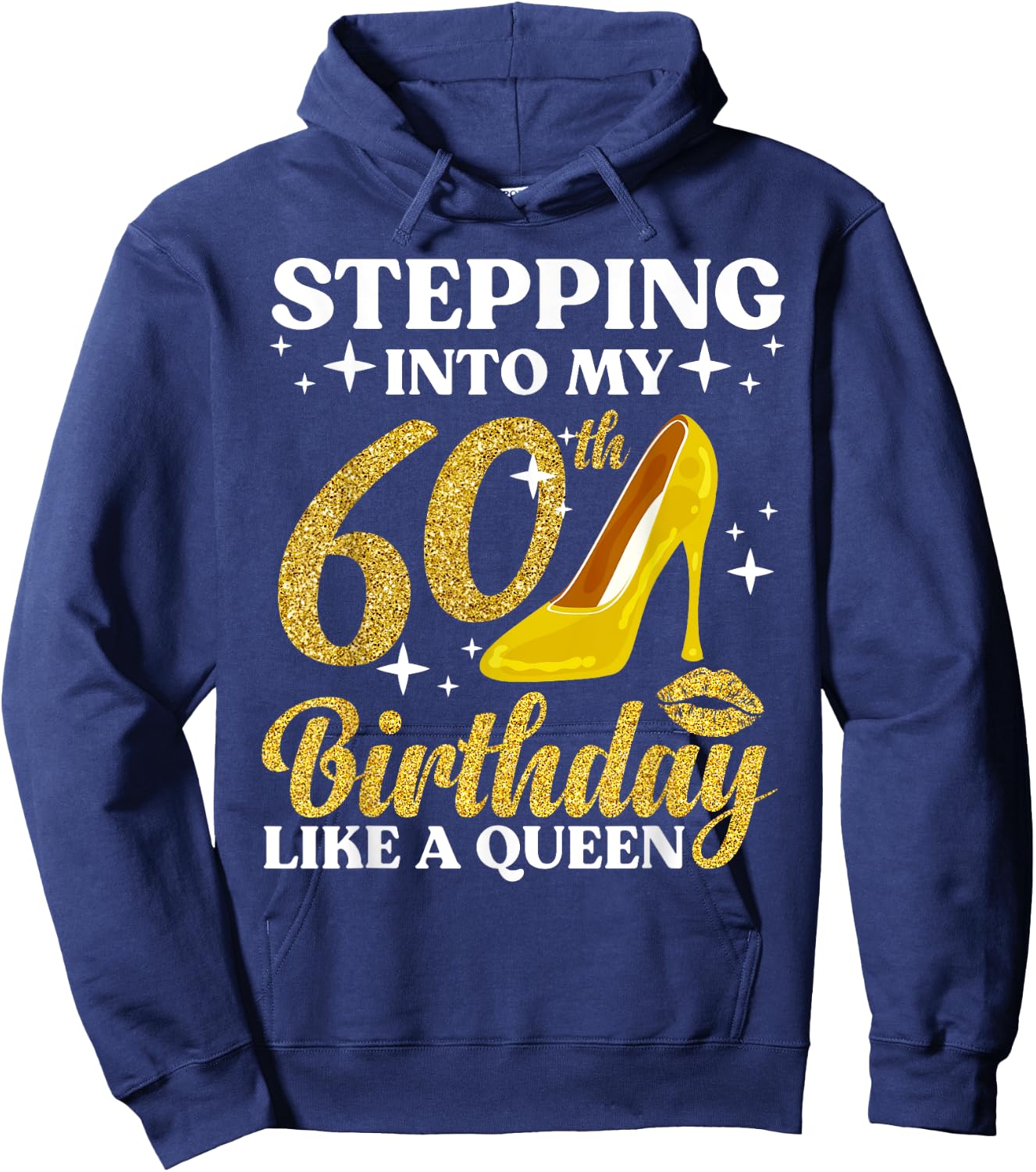 60th Birthday Art Ladies Girls Turning 60 Gag Idea Hoodie - Hoodie | Navy