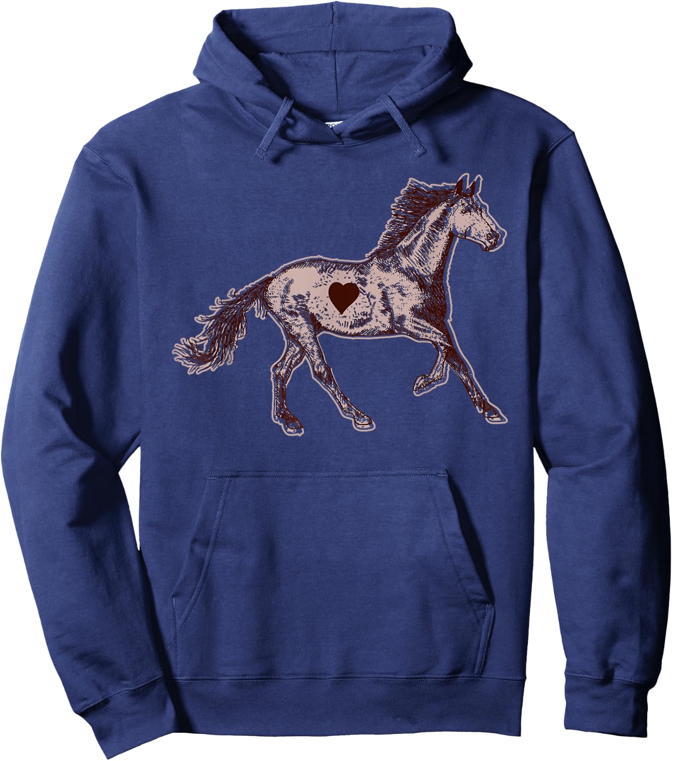 Girl Horse Riding Loves Horses Riding Girl Farm Rider Animal Hoodie - Hoodie | Navy