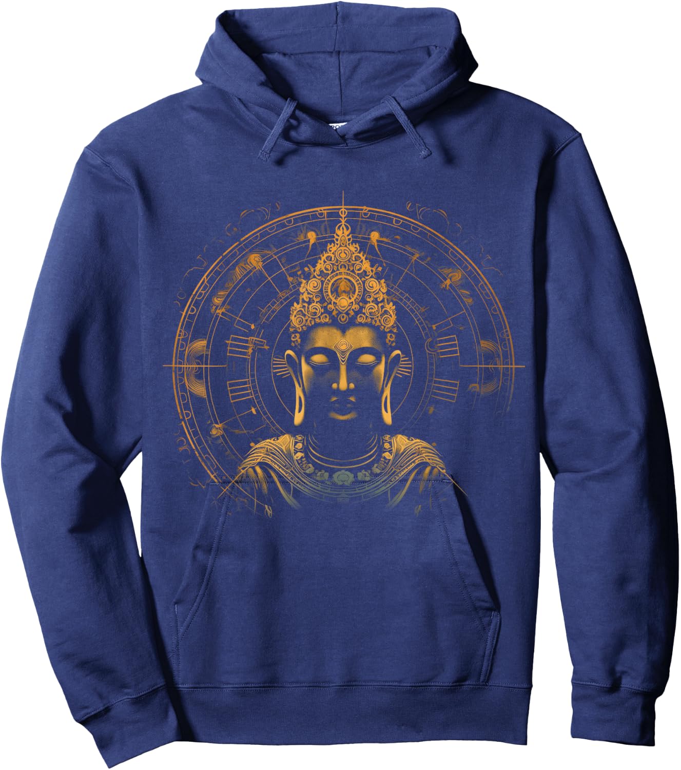 Buddha Mandala Buddhism Spiritual Yoga Yogi Zen Buddhist Hoodie - Hoodie | Navy