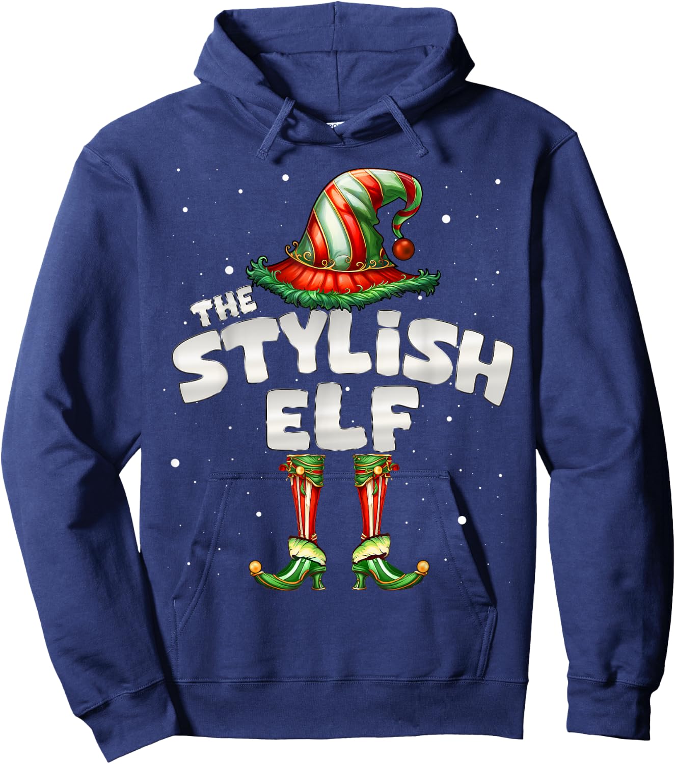 I'm The Stylish Elf Family Matching Group Christmas Hoodie - Hoodie | Navy