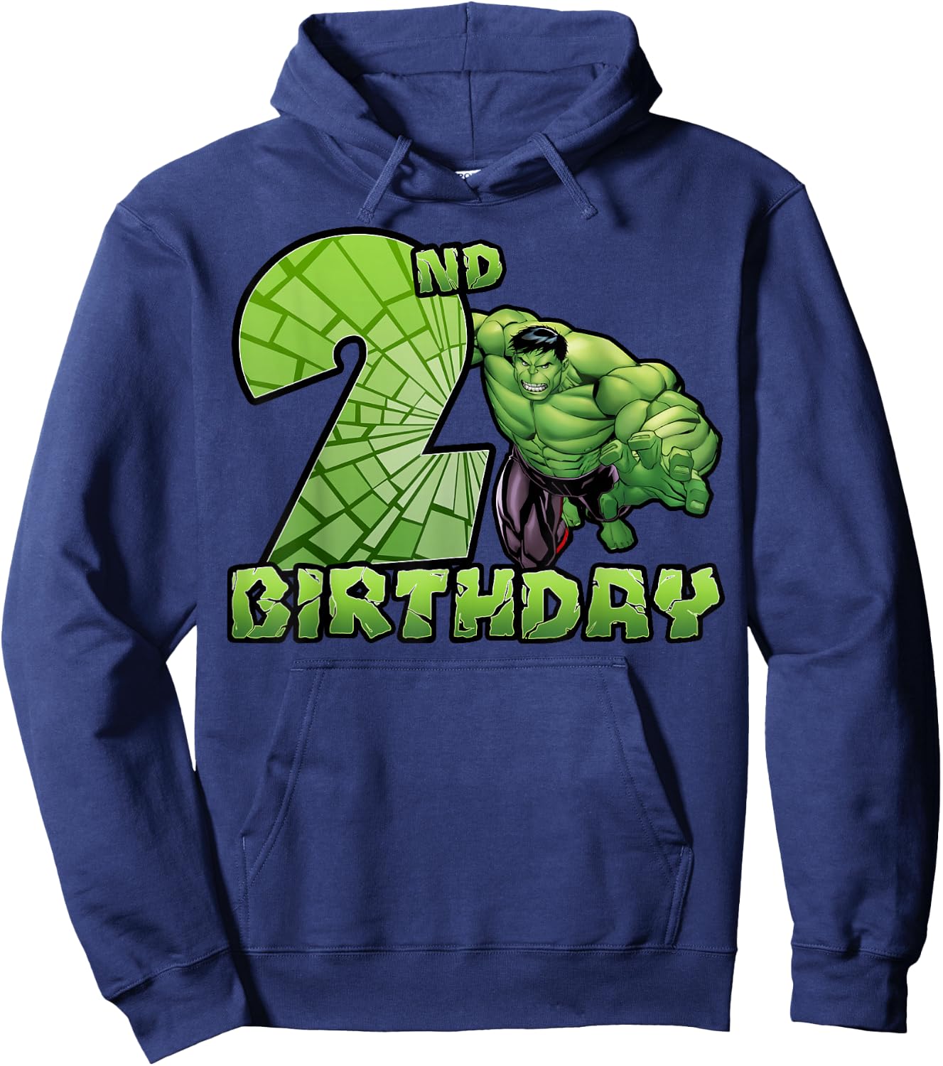 Marvel Avengers Hulk Smash 2nd Birthday Hoodie - Hoodie | Navy