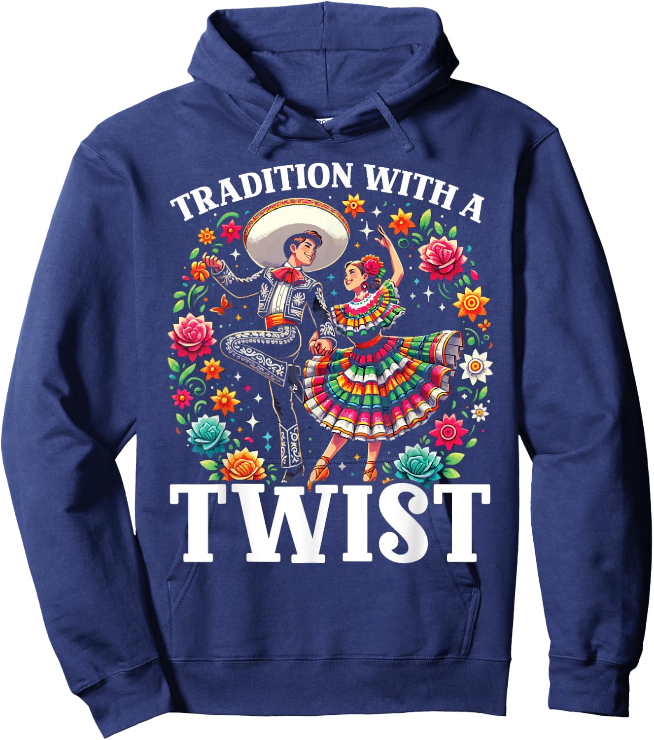 Ballet Folklorico Dancer Mexico Traditional Mexican Dance Hoodie - Hoodie | Navy
