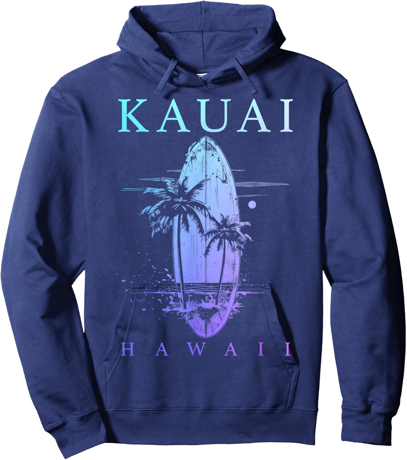 Kaui Hawaii Surf Hawaii Vintage Surfer Hoodie - Hoodie | Navy