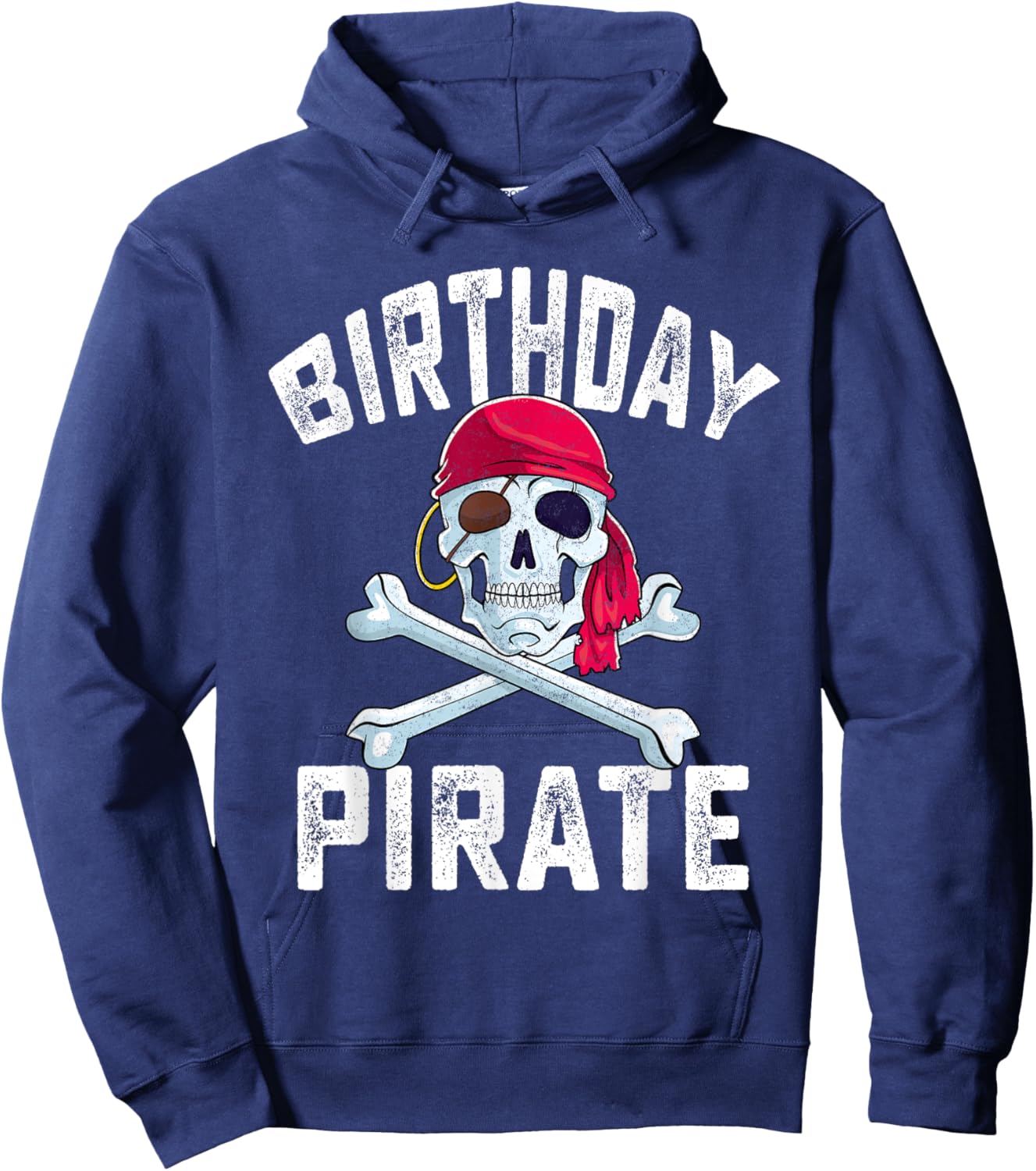 Birthday Pirate Crossbones Skull Family Halloween Themed Hoodie - Hoodie | Navy
