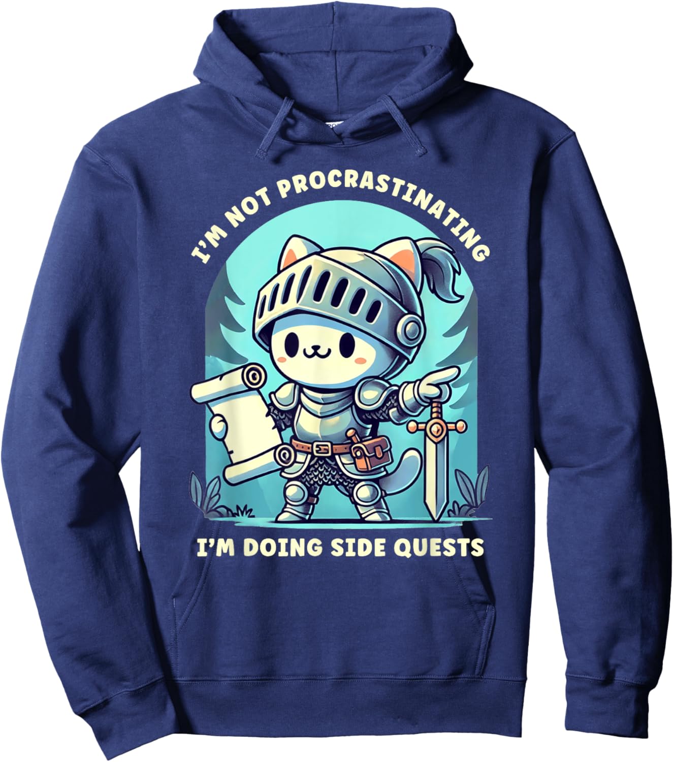 I'm Not Procrastinating I'm Doing Side Quests Gamer Hoodie - Hoodie | Navy