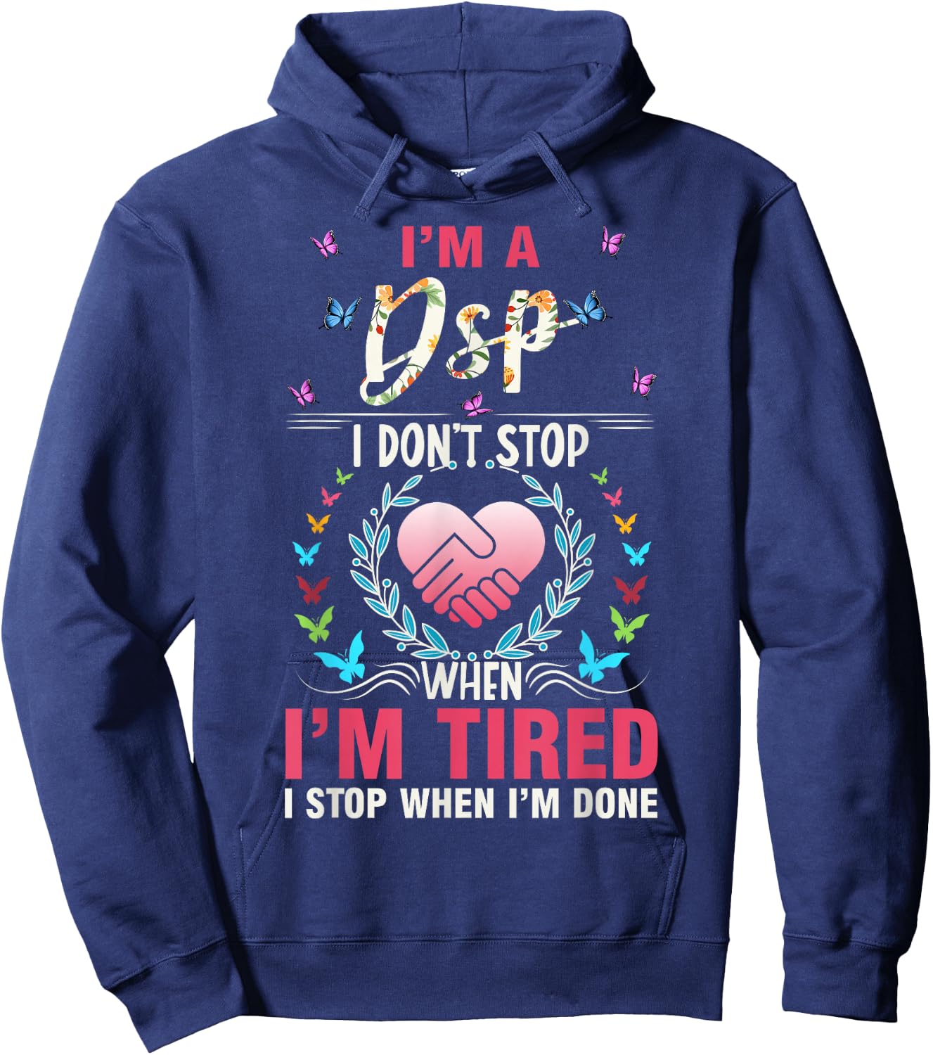 DSP Direct support Professional DSP , Small, Black Hoodie - Hoodie | Navy