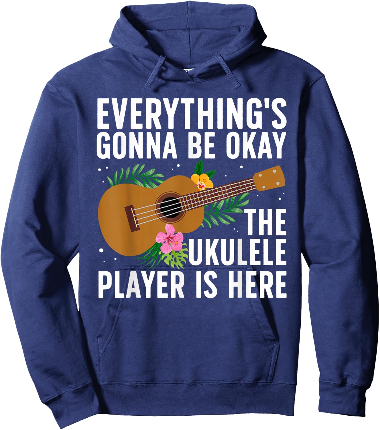 Cool Ukulele Player Design Women Uke Ukulele Lover Hoodie - Hoodie | Navy