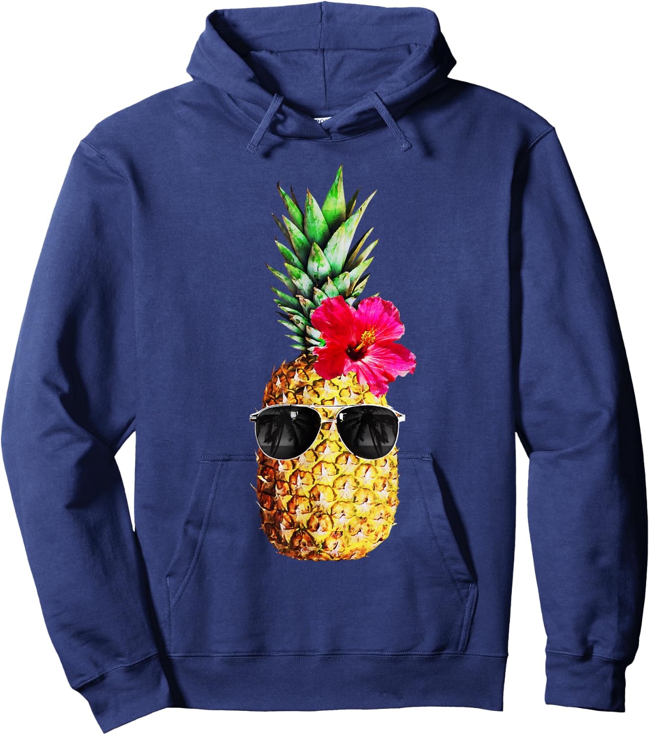 Summer Pineapple Graphic Teen Hawaiian Cute Funny Hoodie - Hoodie | Navy