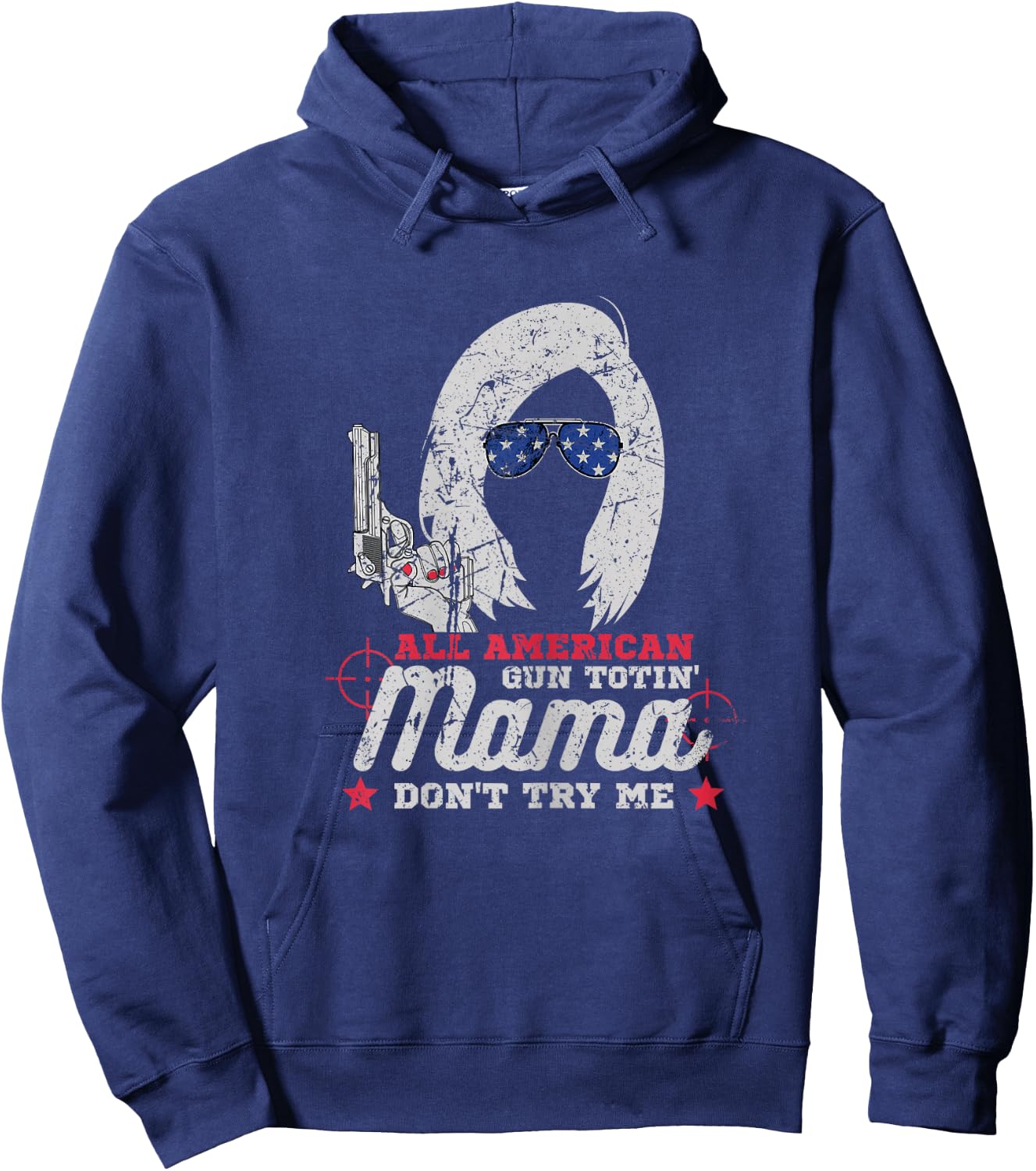 All American Gun Totin' Mama Hoodie - Hoodie | Navy