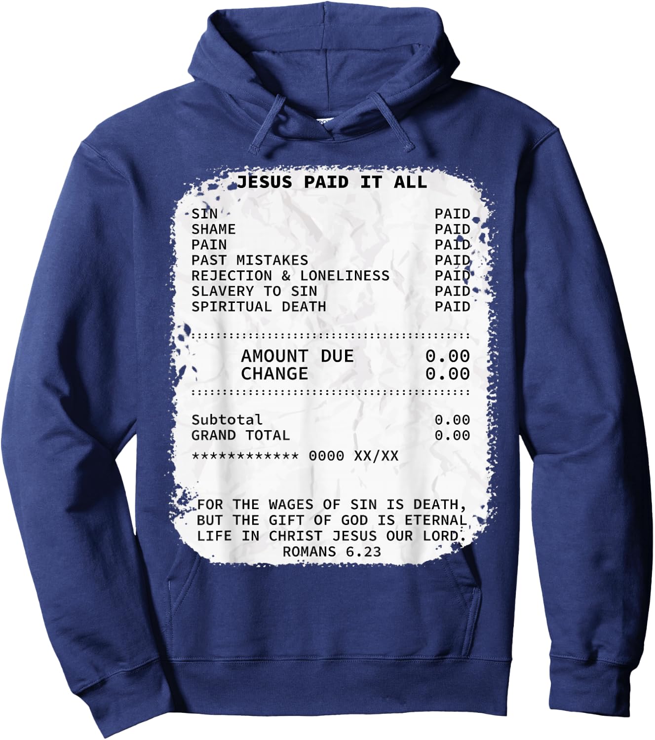 Jesus paid it all Christianity Christian Bible Religion Hoodie - Hoodie | Navy
