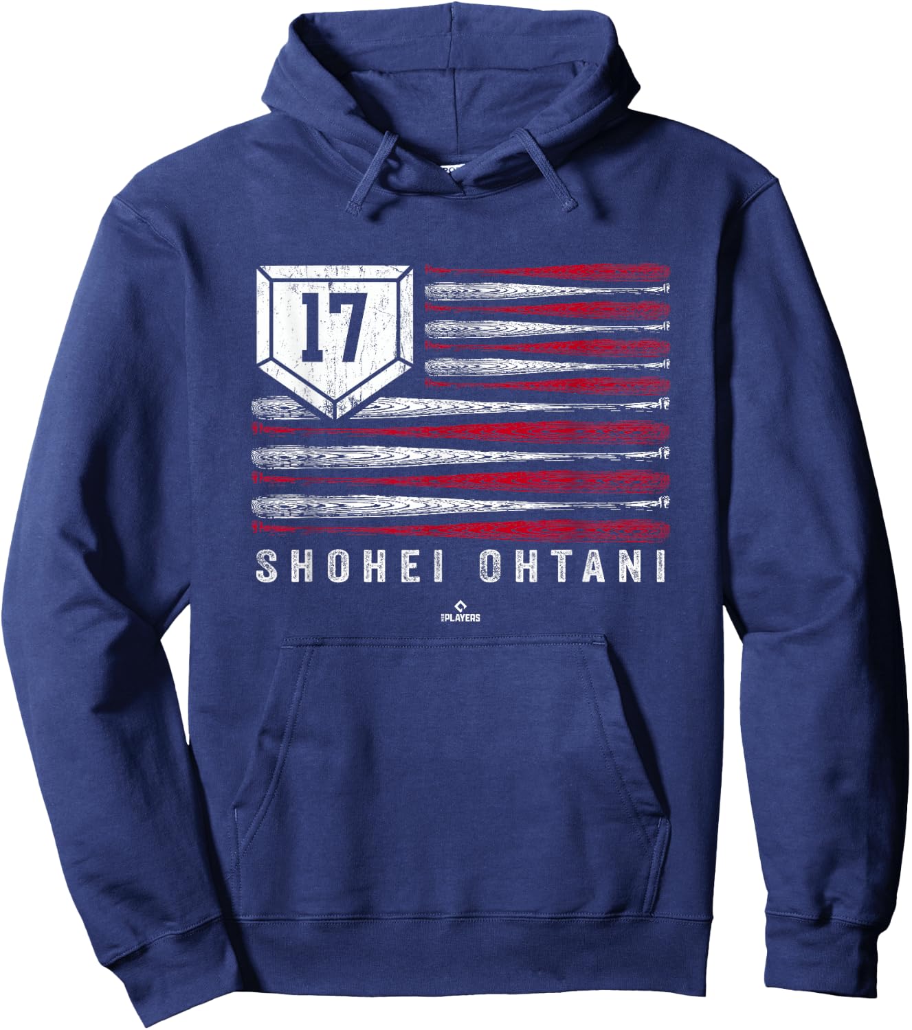 Vintage US Flag Baseball Stripes Shohei Ohtani Los Angeles Hoodie - Hoodie | Navy