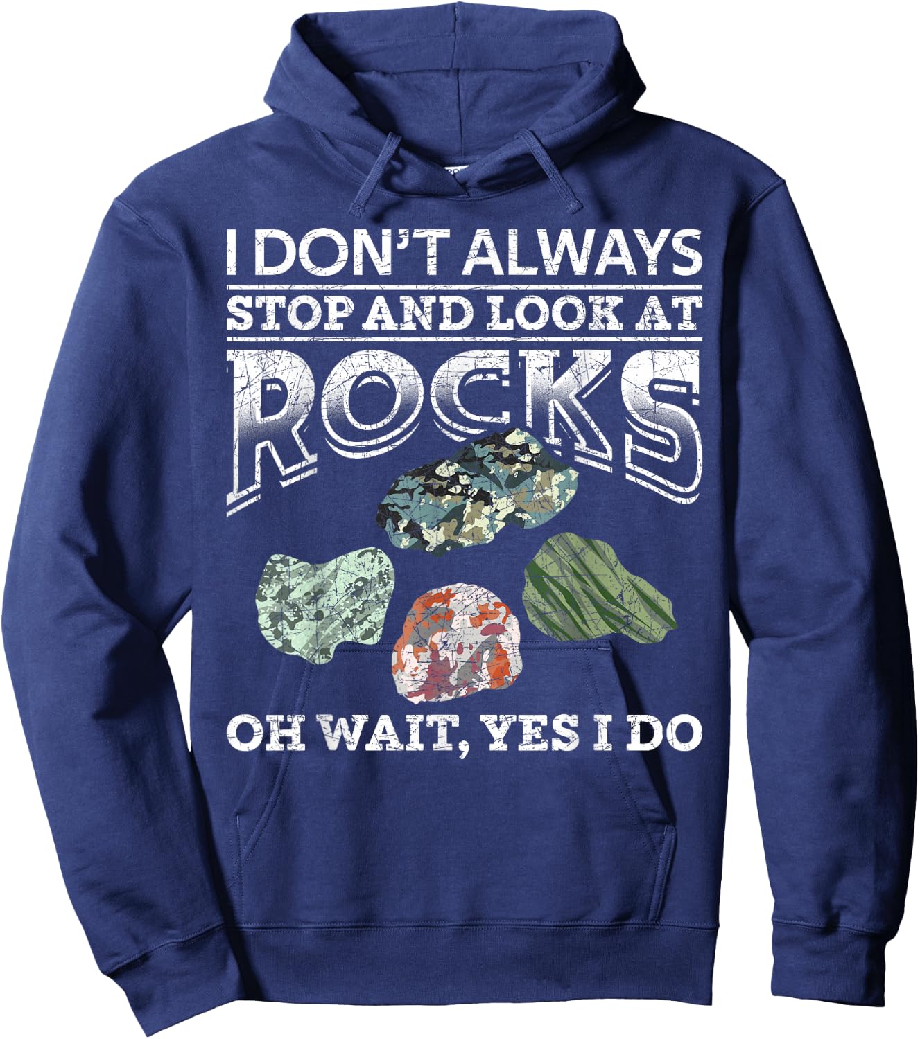 Ich bleib Nicht Immer Stehen und schau nach Steine Geologie Hoodie - Hoodie | Navy