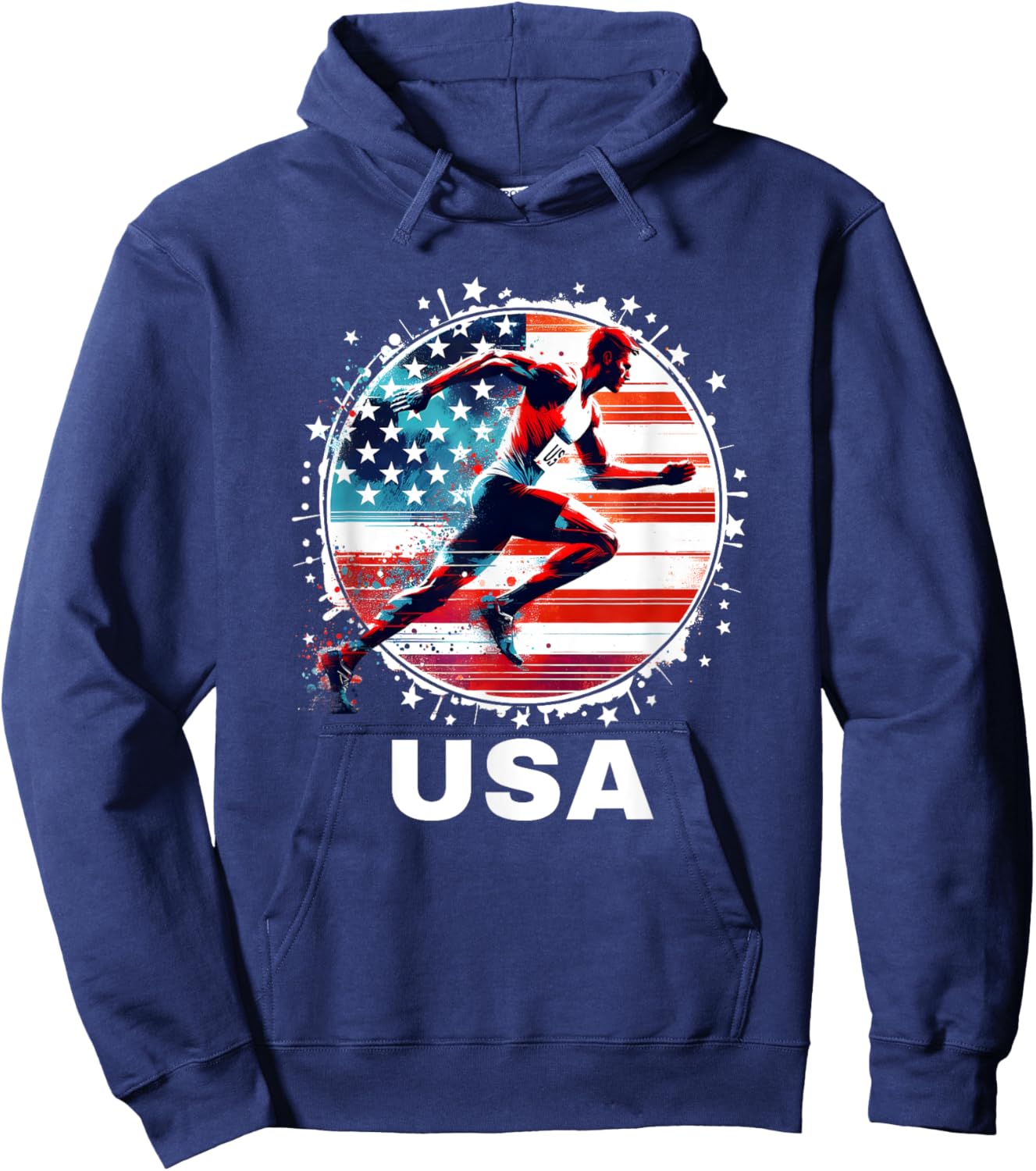 Track and Field USA Team Men Women Kids Running Apparel USA Hoodie - Hoodie | Navy