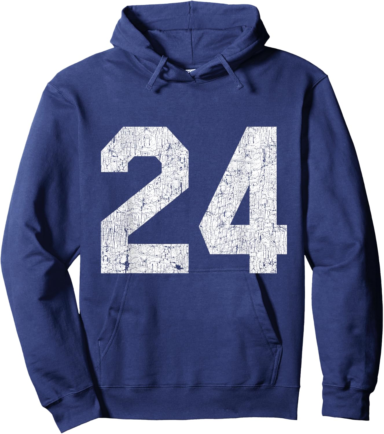 #24 Jersey Uniform Varsity Sports Number, 24th Birthday Hoodie - Hoodie | Navy