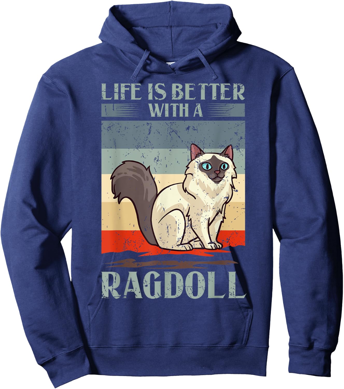 Ragdoll Cat Kitten Owner Lover Women Kids Hoodie - Hoodie | Navy