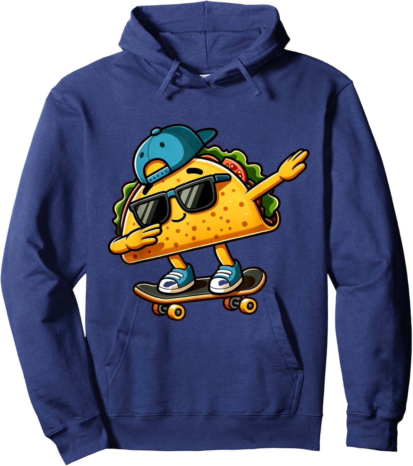 Dabbing Taco Skater Fun Hoodie - Hoodie | Navy