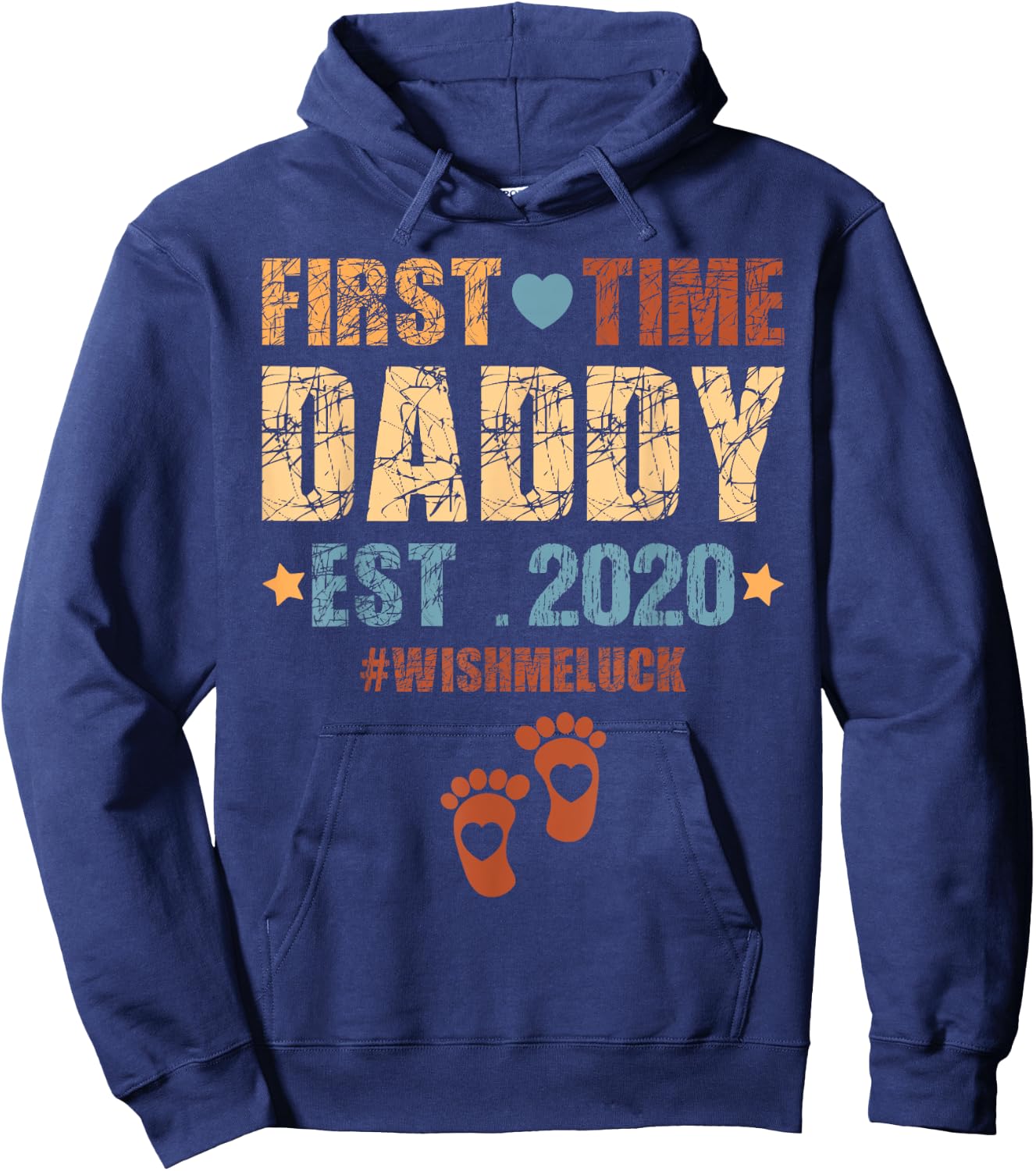 First Time Daddy Est 2020 - Promoted to Daddy 2020 Hoodie - Hoodie | Navy