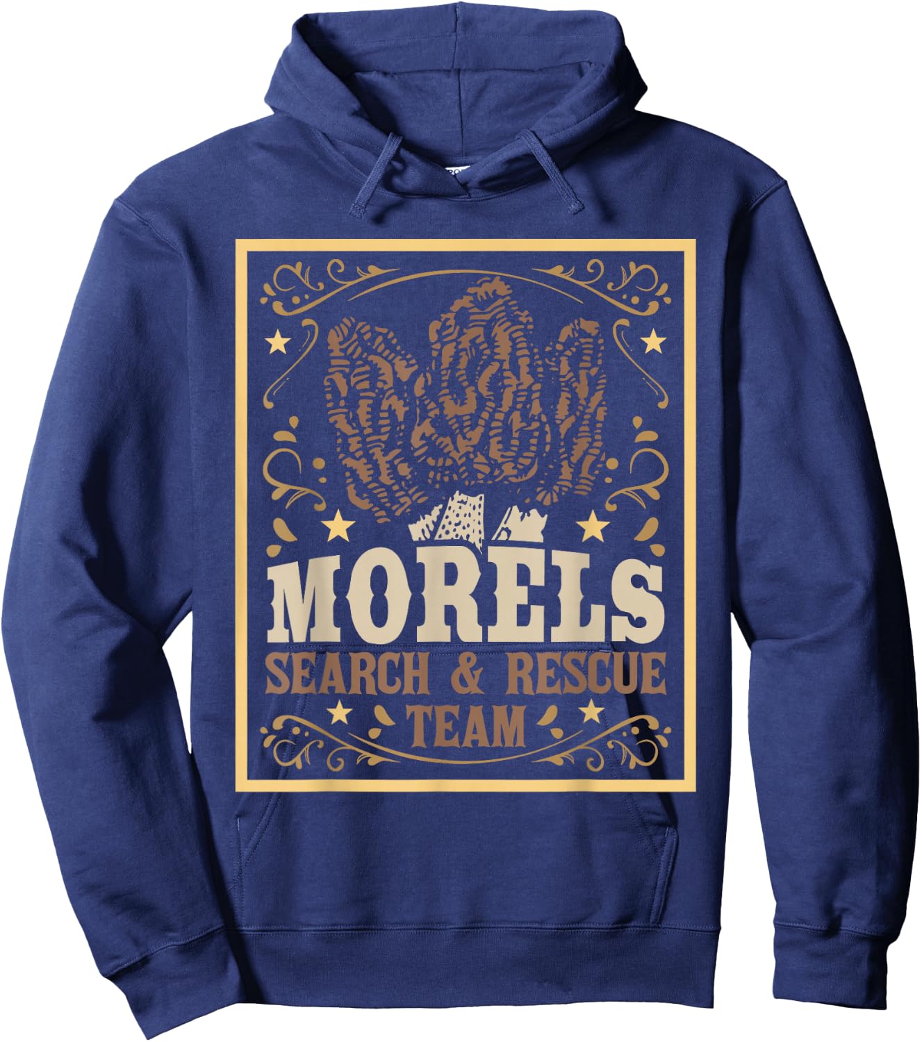 Morel Search Rescue Team - Mushroom Hunting Mushroom Hunter Hoodie - Hoodie | Navy