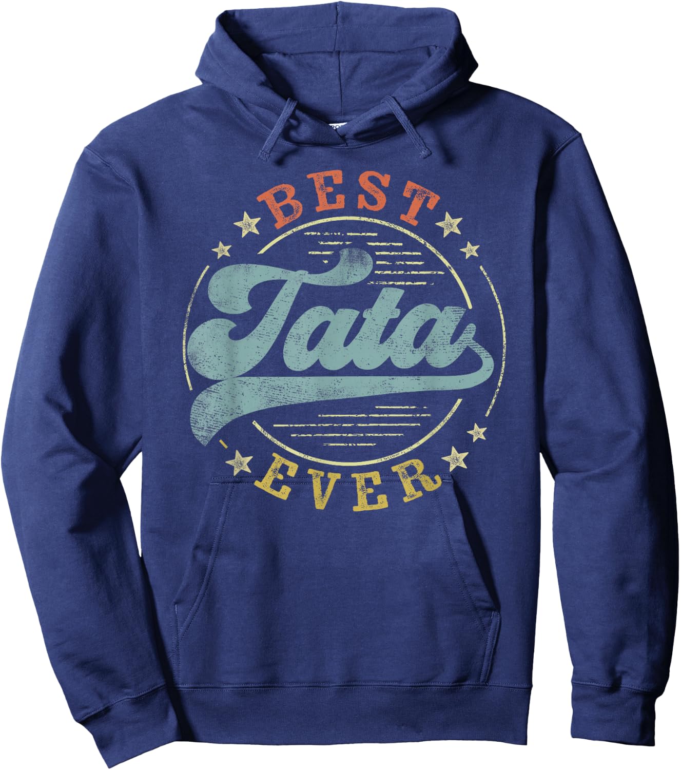 Best Tata Ever Father's Day Tata Gifts Vintage Emblem Hoodie - Hoodie | Navy