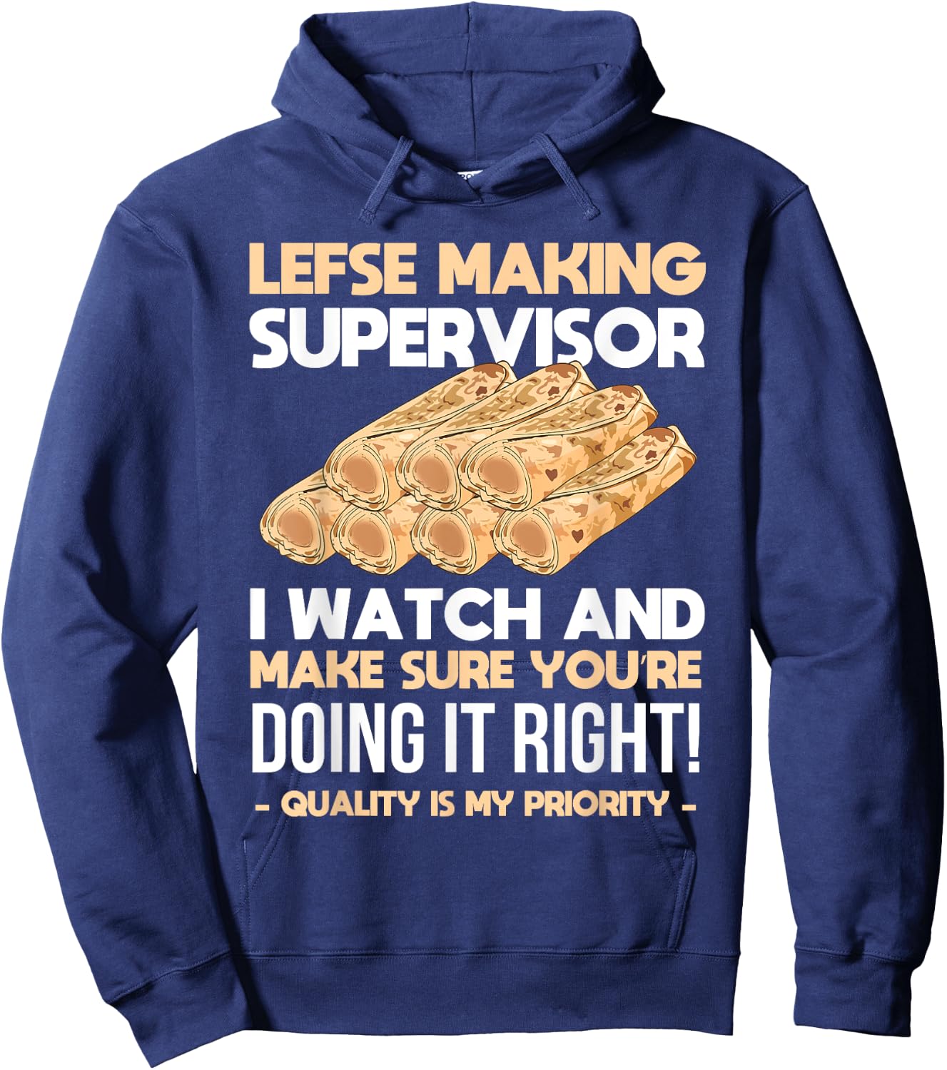 Lefse Master Funny Lefse Hoodie - Hoodie | Navy