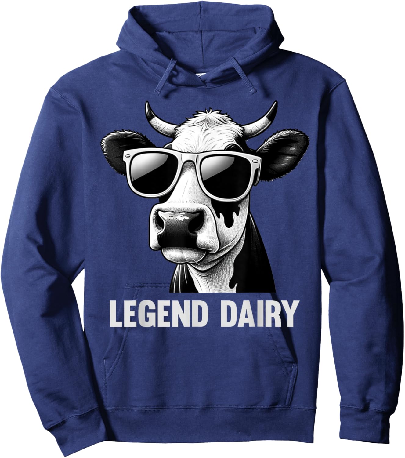 Legend Dairy Funny Farmer Cow Farmer Pun Graphic Hoodie - Hoodie | Navy