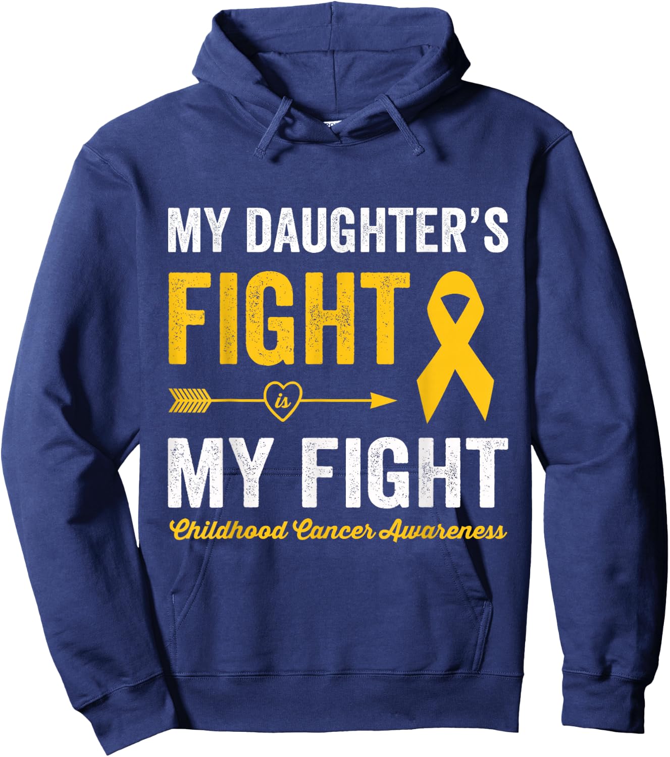 Childhood Cancer Daughter My Daughter's Fight Is My Fight Hoodie - Hoodie | Navy
