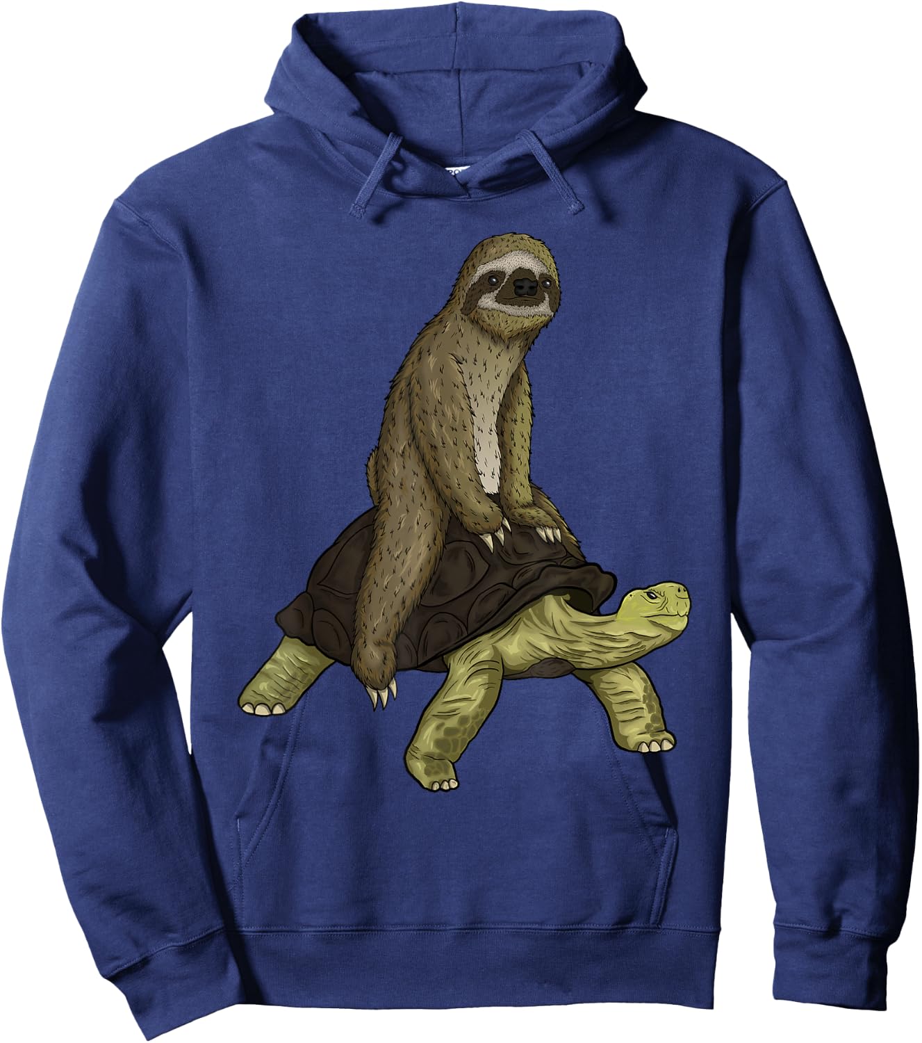 Sloth Turtle Shirt Sloth Riding Tortoise Speed is Relative Hoodie - Hoodie | Navy