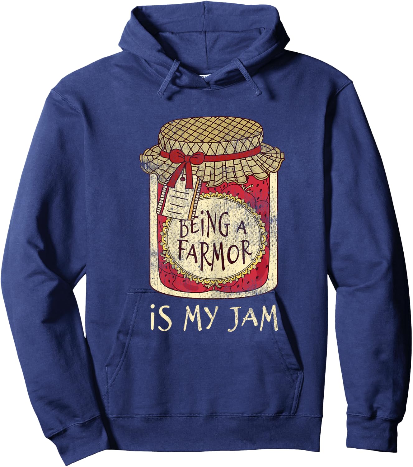 Fun Grandma Gifts Cute & Funny Being A Farmor Quote Hoodie - Hoodie | Navy