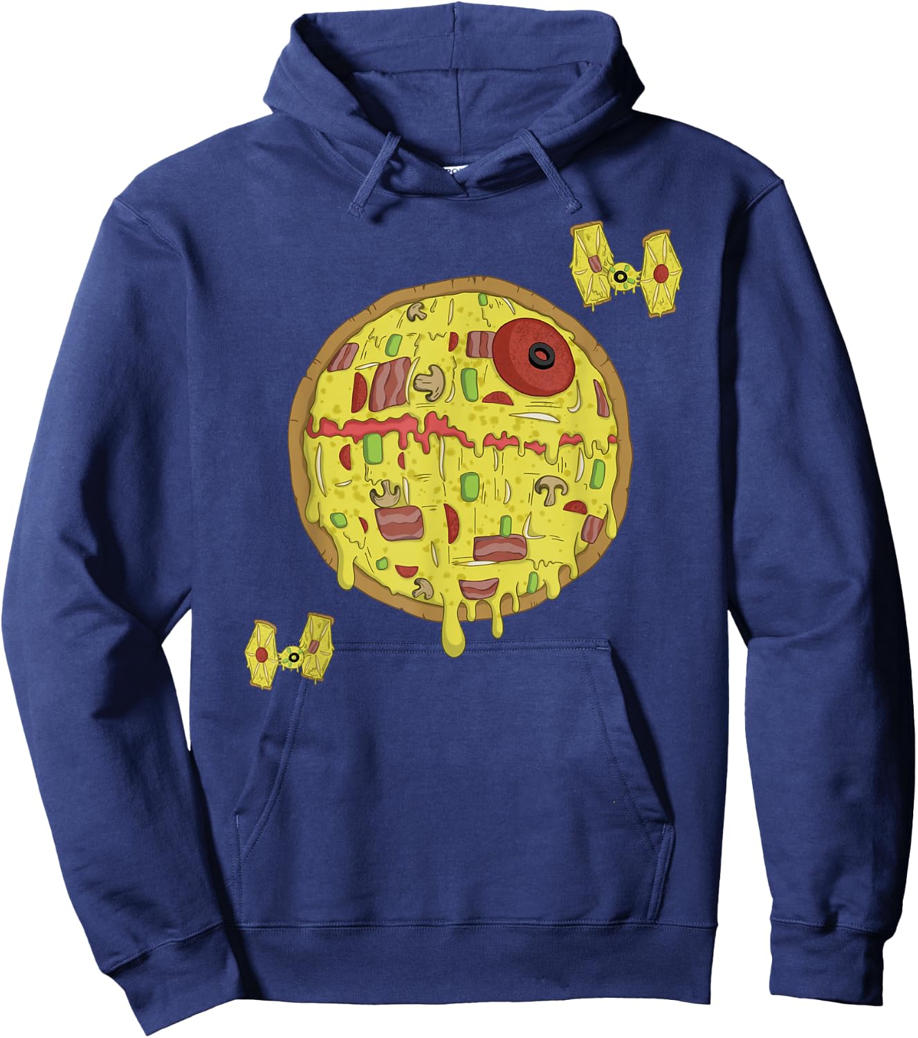 Star Wars Death Star Pizza Hoodie - Hoodie | Navy
